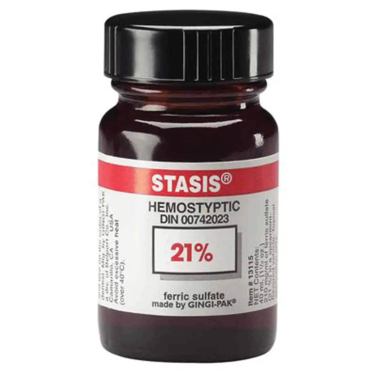 Gingi-Pak Stasis Hemostatic Solution, 21% Ferric Sulfate, 15 mL Bottle, 13114 thumbnail 2