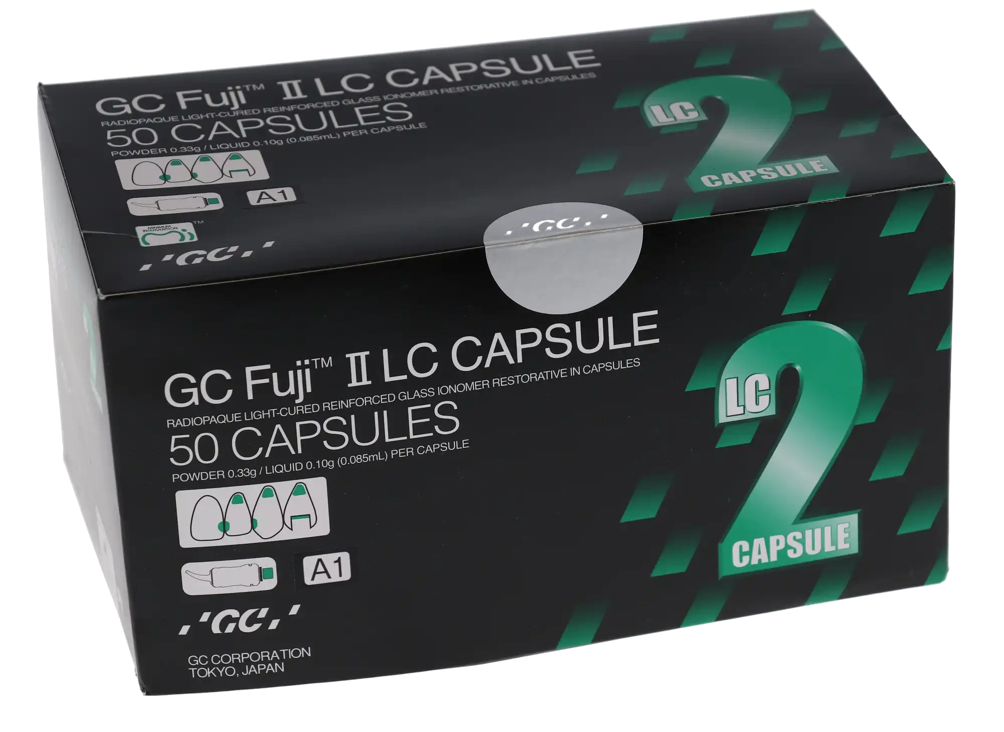 GC Fuji II LC Light-Cured Resin-Reinforced Glass Ionomer Restorative Capsules, Shade A1 (Pedo), 48/Box, 425001 thumbnail 11