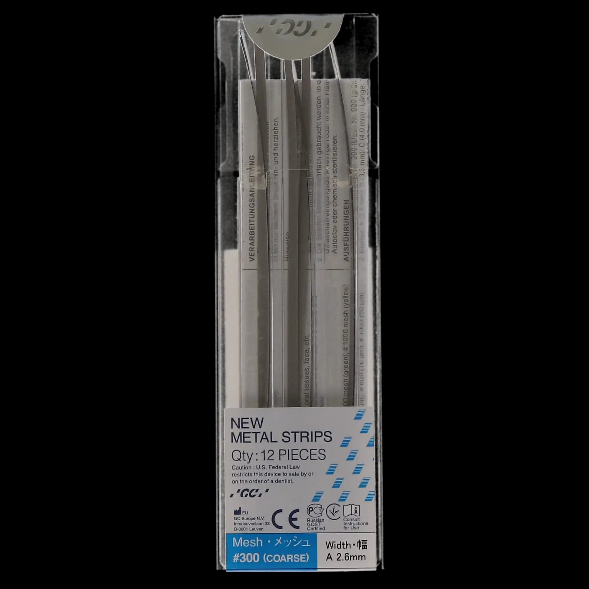GC America Metal Finishing Strips, Refill, #300-A Width, Coarse (Blue), 2.6 mm, 90 Micron, 12/Pk, 000256 thumbnail 6