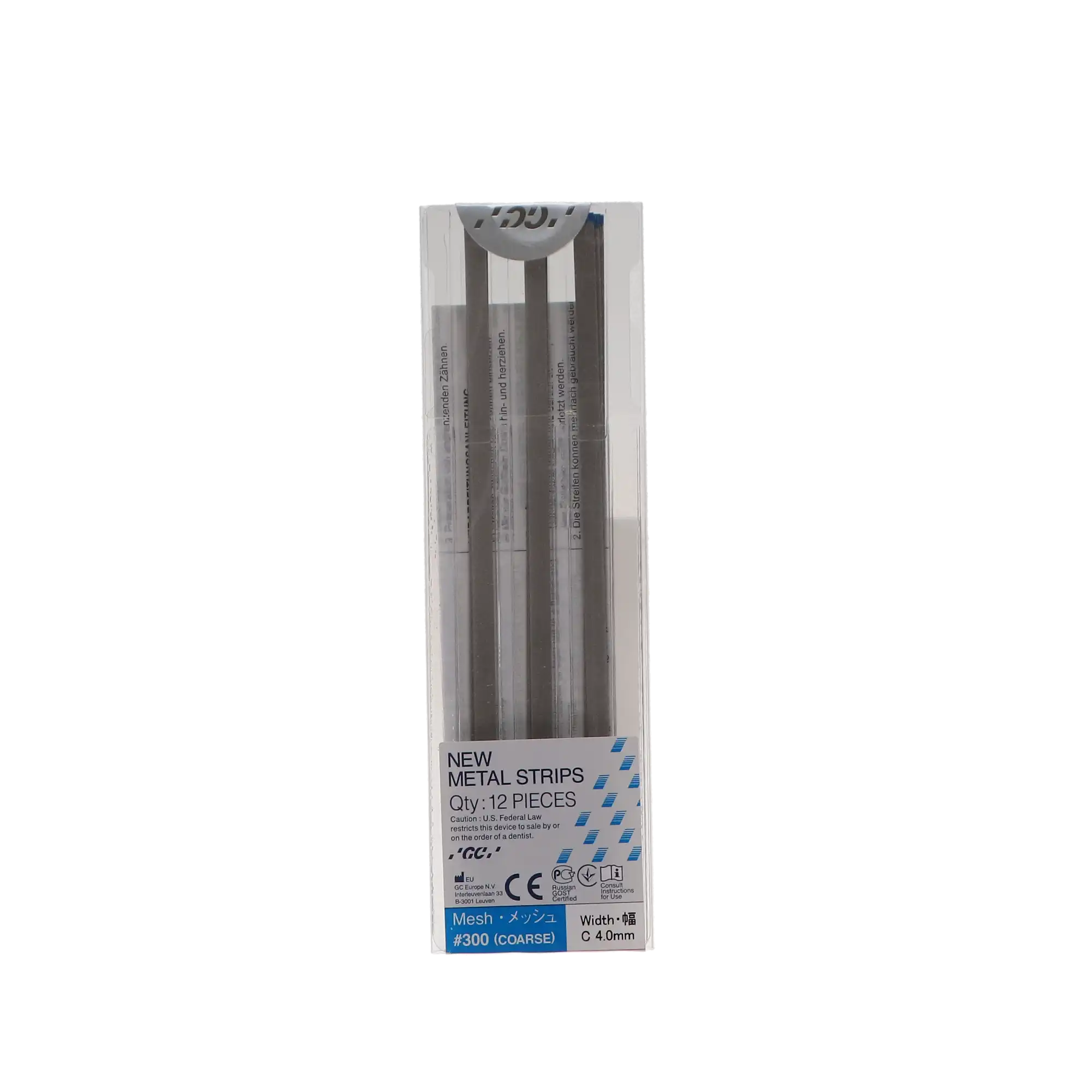 GC America Metal Finishing Strips, Refill, #300-C Width, 90 Micron, 4 mm, Coarse, Blue, 12/Pk, 000258 thumbnail 6
