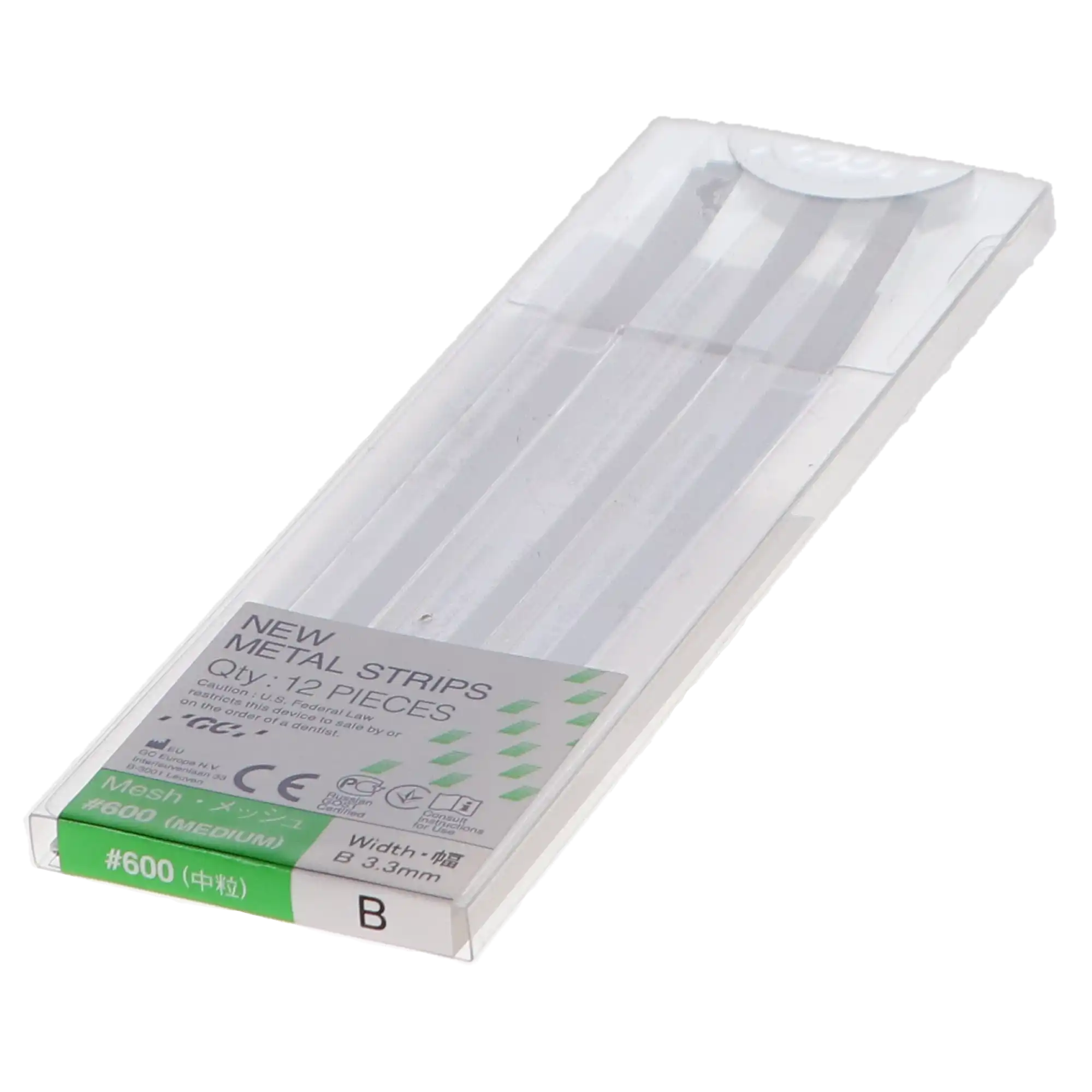 GC America Metal Finishing Strips, Refill, #600-B Width Mesh, 70 Micron, 3.3 mm, Medium, Green, 12/Pk, 000261 thumbnail 5