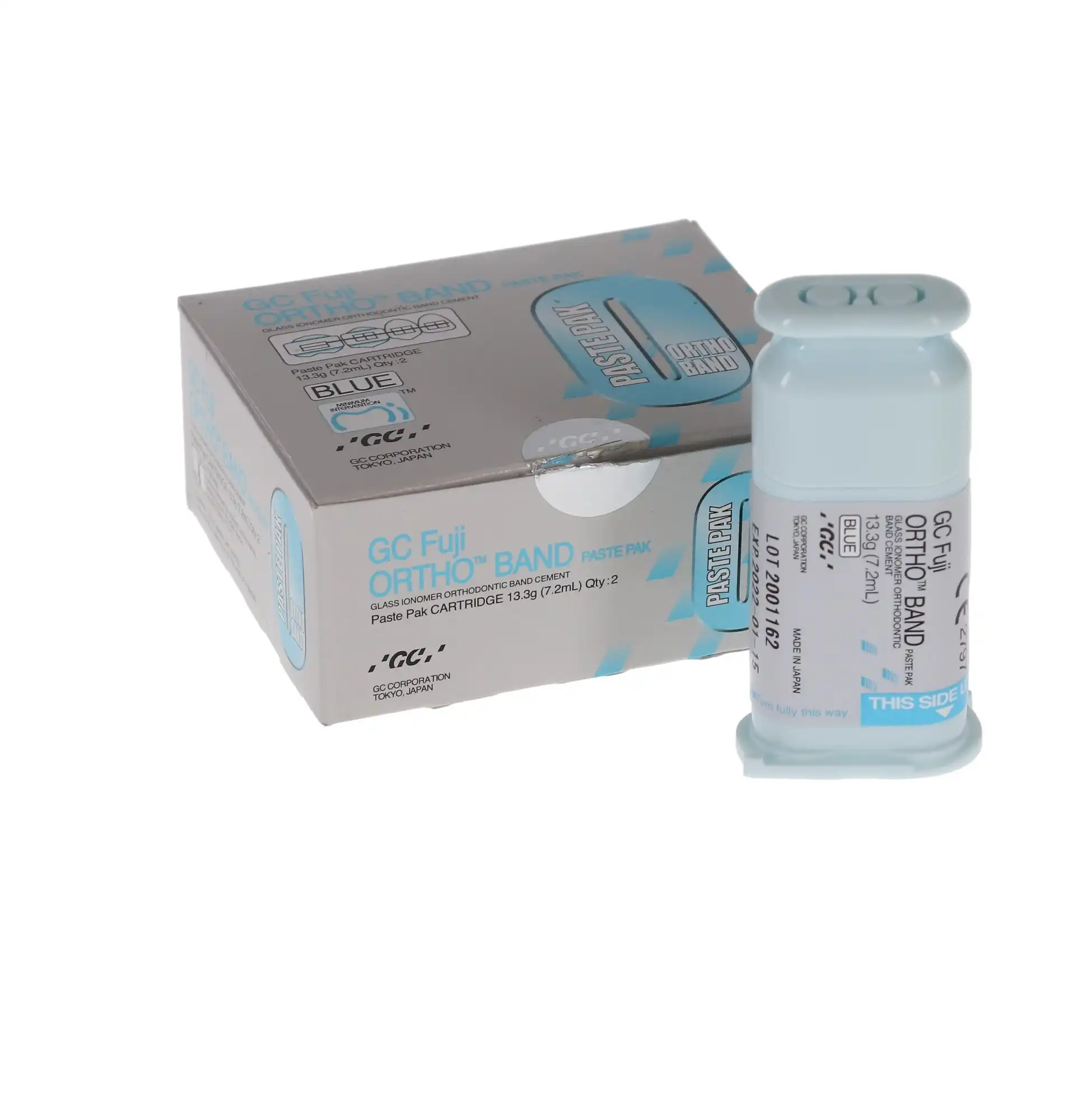 GC Fuji Ortho Band Paste Pak Refill, Blue Resin-Modified Glass Ionomer Orthodontic Band Cement, 2 x 13.3 g (7.2 mL) Cartridges, 001888 thumbnail 12