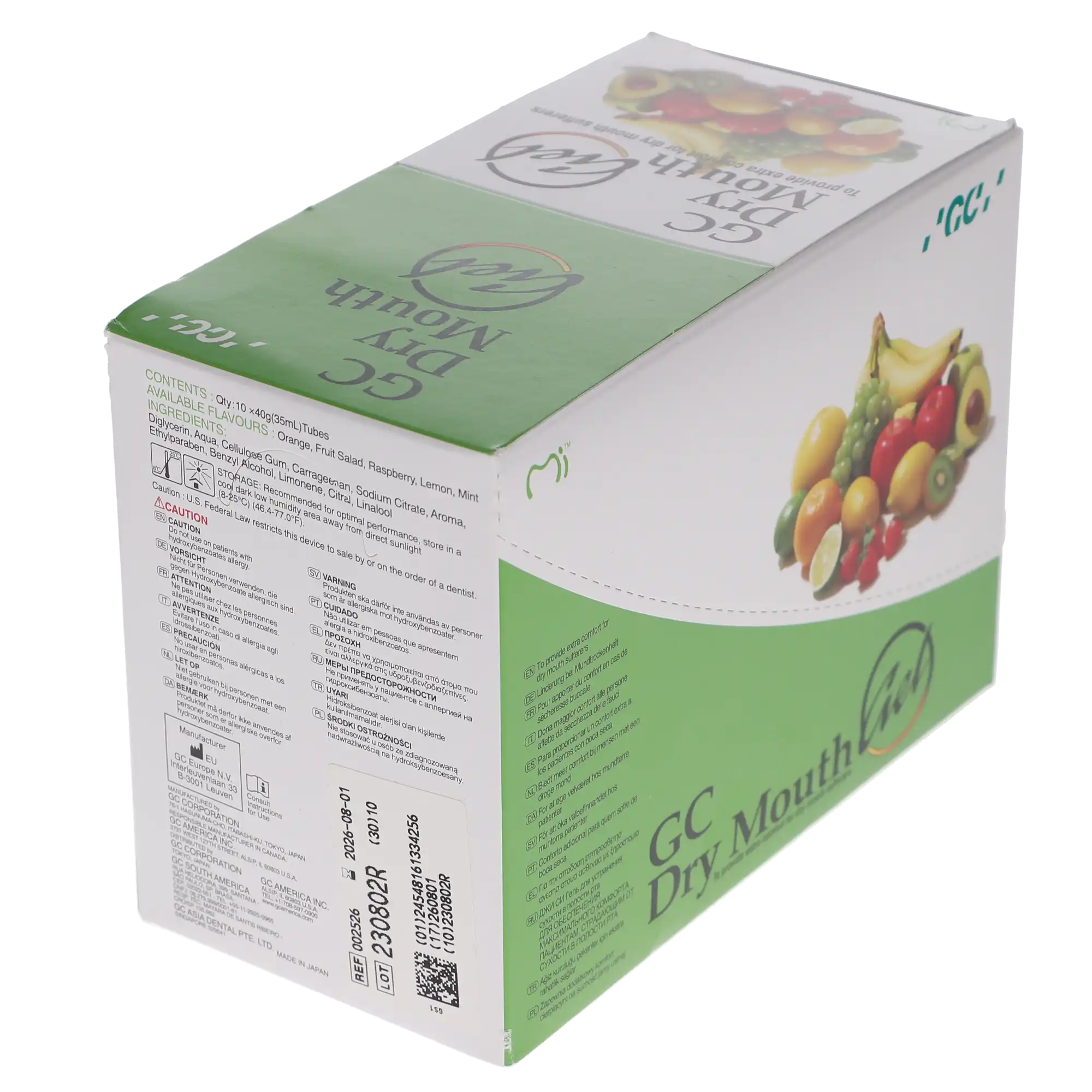GC Dry Mouth Gel, Assorted Flavors, 40 g Tubes, 10/Box, 002526 thumbnail 9