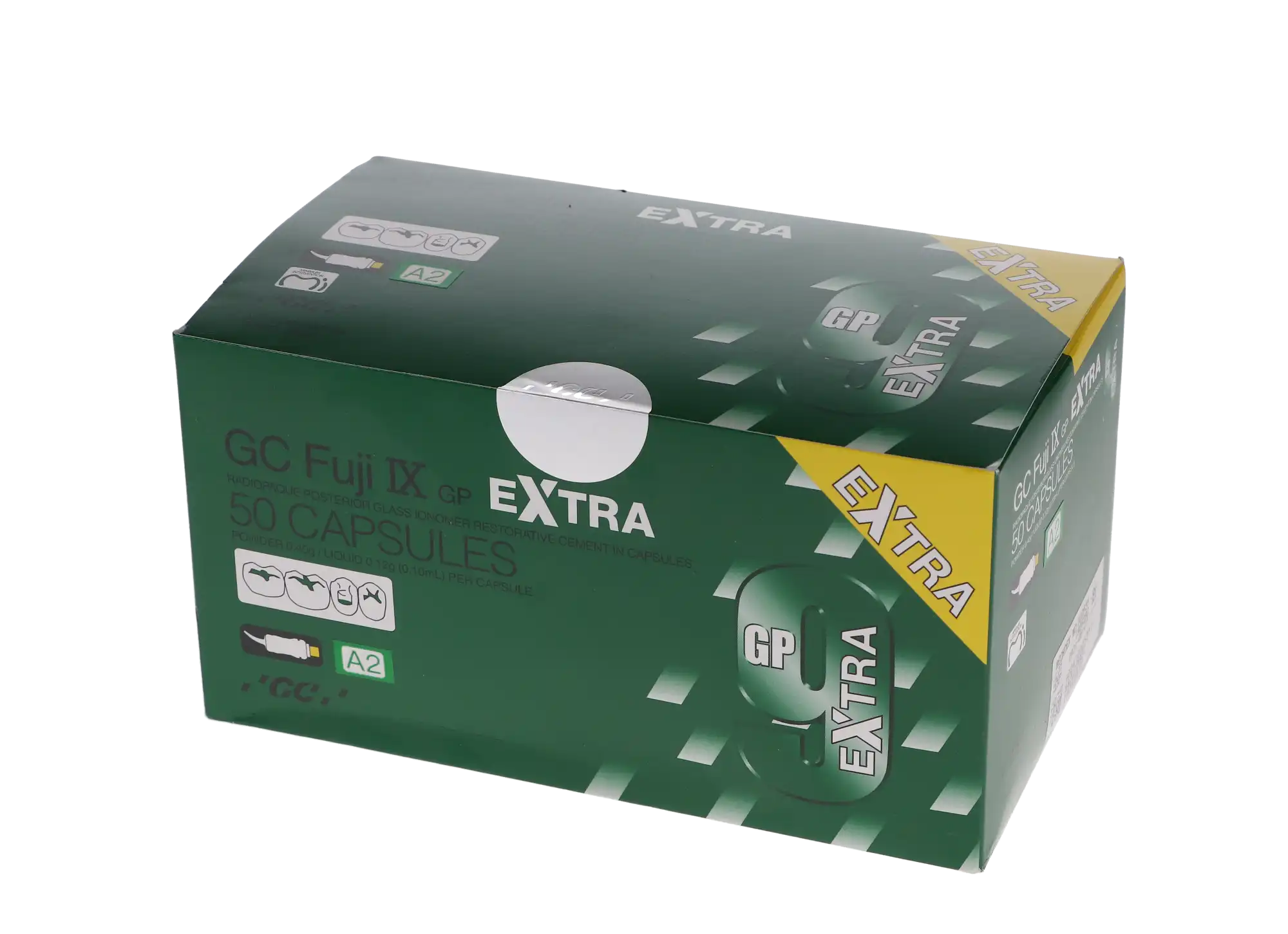 GC Fuji IX GP Extra Glass Ionomer Restorative Capsules, A2, 0.14 ml, 48/Pk, 002535 thumbnail 4