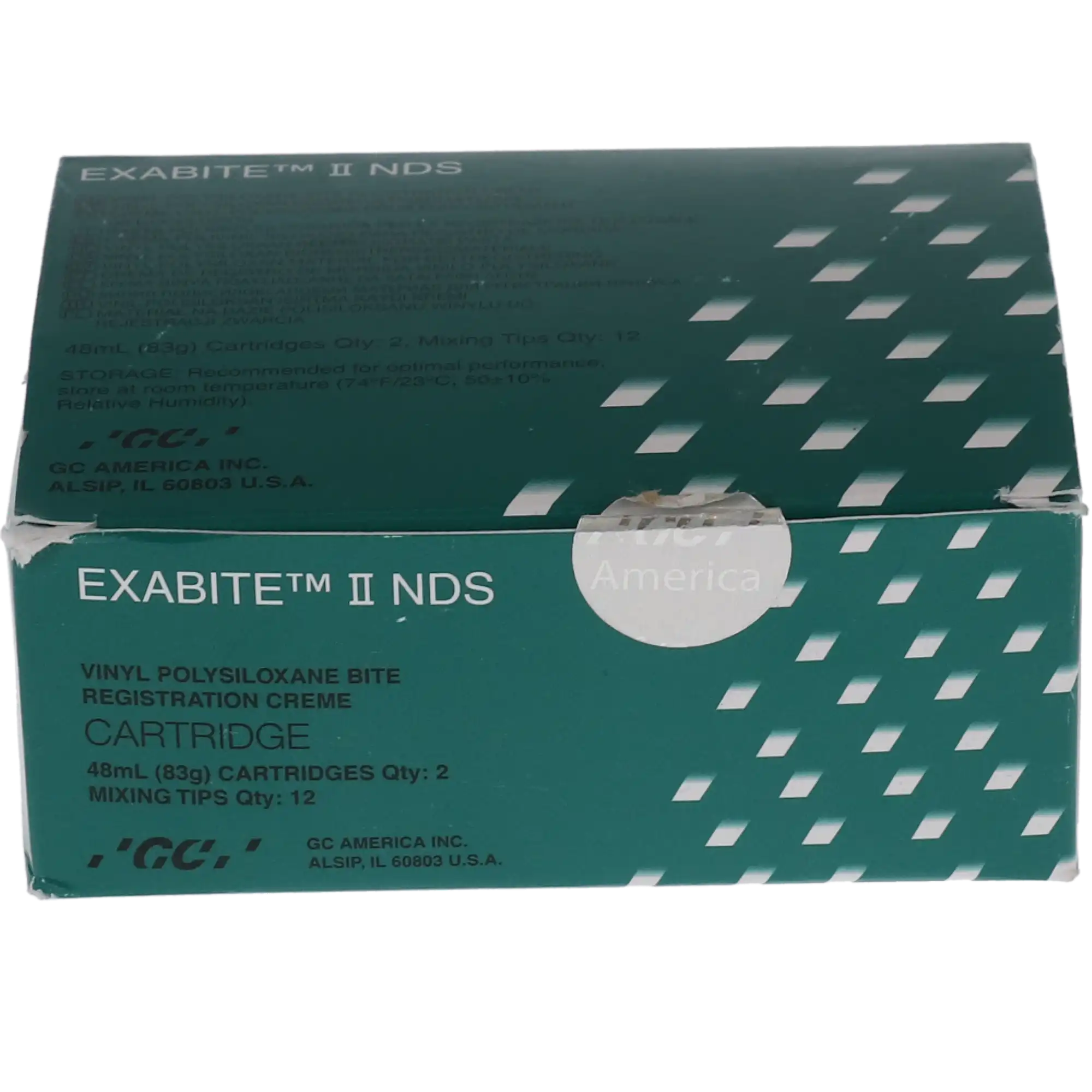 Exabite II NDS VPS Bite Registration Material, Fast Set, Creme, Aqua, 2-Cartridge Package, 48 ml, 1/Pk, 132412 thumbnail 4