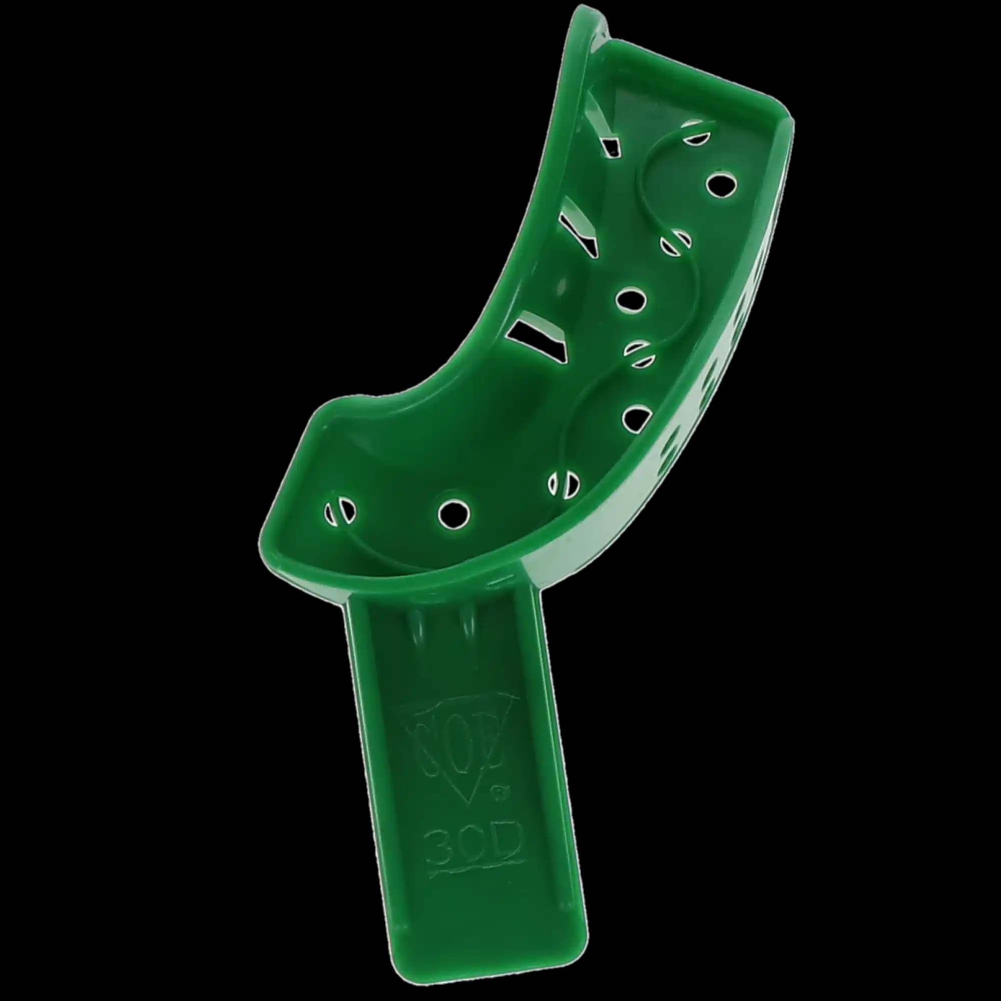 COE Spacer Disposable Perforated Impression Trays, #30D, Partial Upper Left/Lower Right, Green, 12/Pk, 253012 thumbnail 3