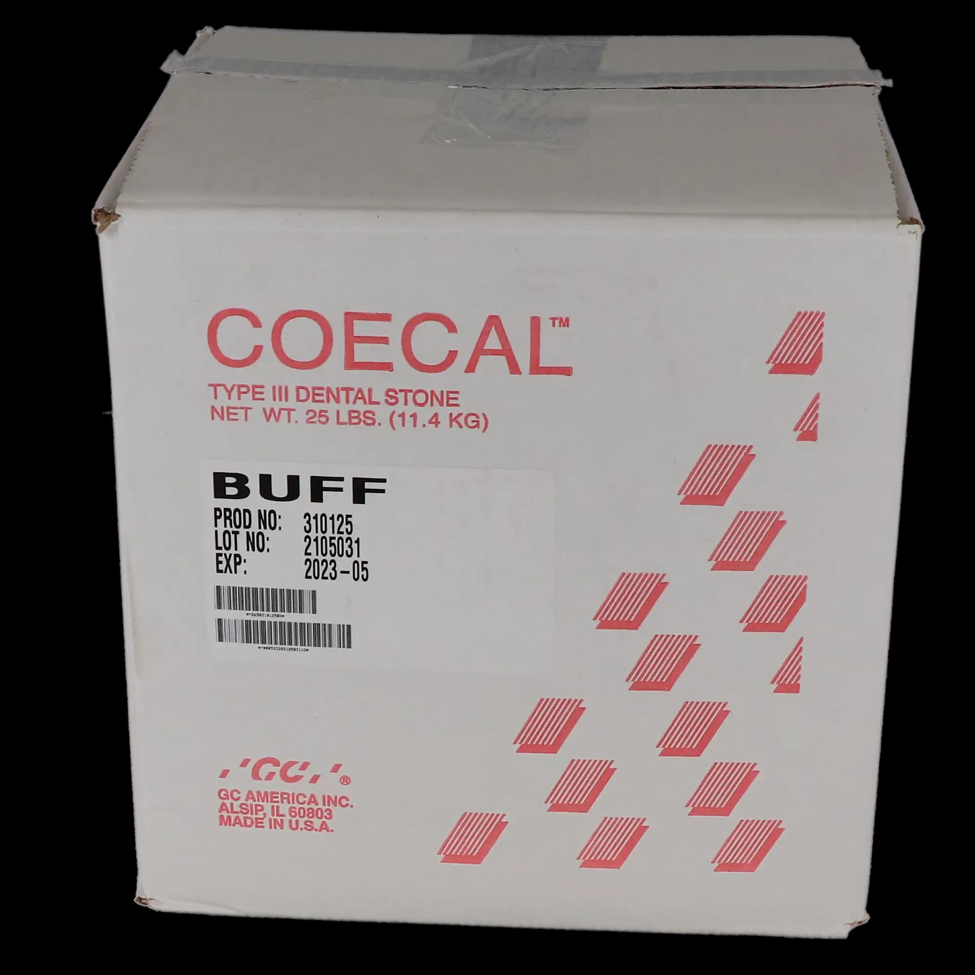 COECAL Type III Laboratory Stone, Buff, 25 lb Box, 310125 thumbnail 3