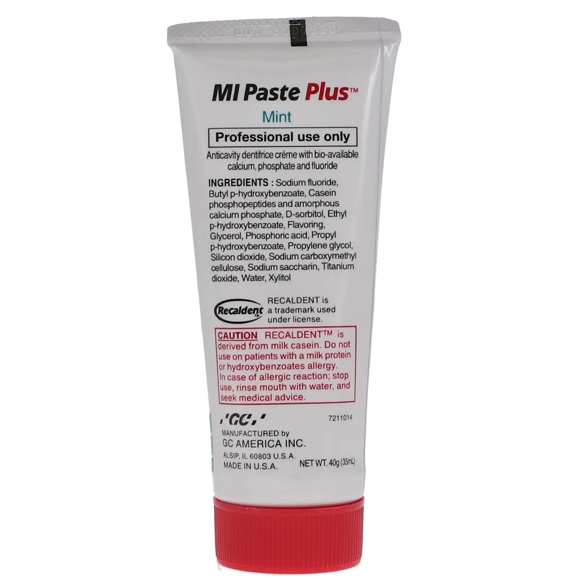 GC America MI Paste Plus Mint Topical Tooth Crème with RECALDENT and Fluoride, 40 g Tubes, 10/Box, 422621 thumbnail 10