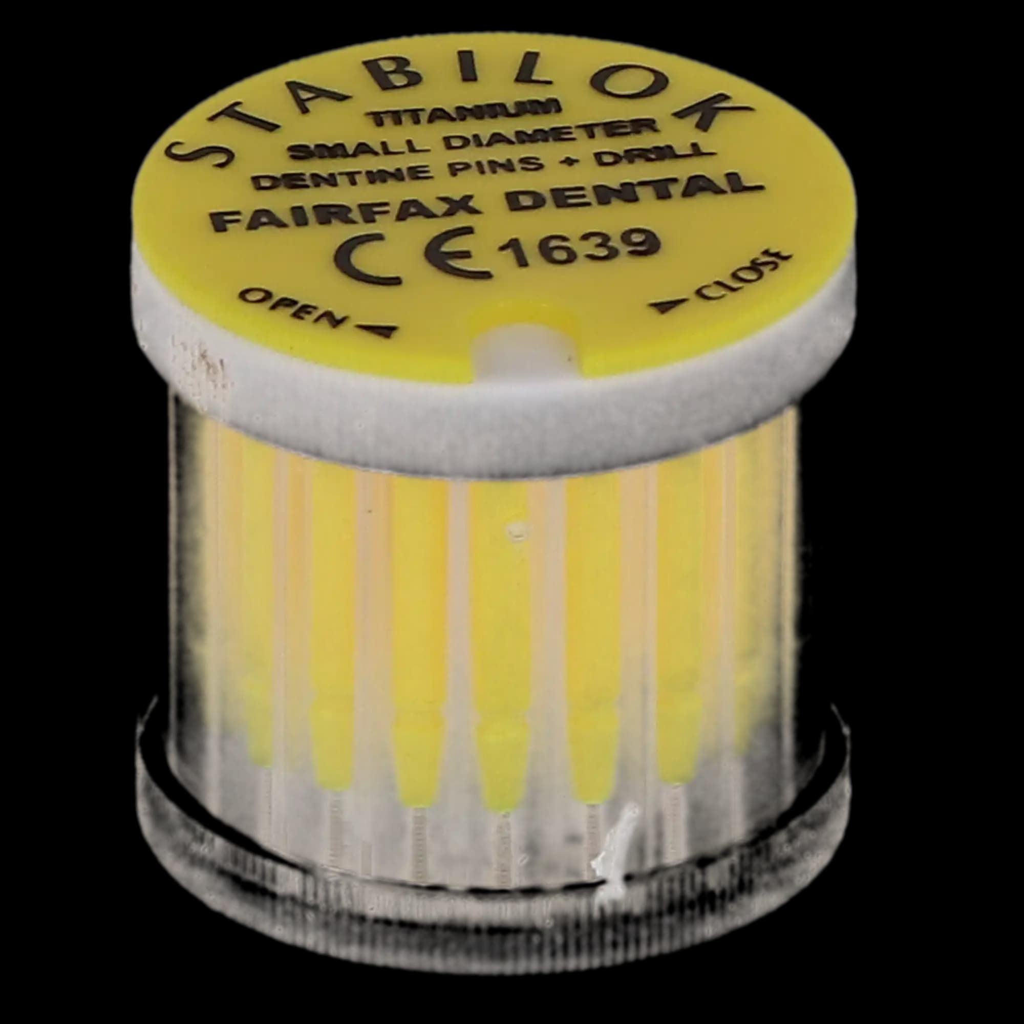 Stabilok Dentin Pins, Titanium, Standard Kit, 0.021", Yellow, 20/Pk, 50050 thumbnail 2