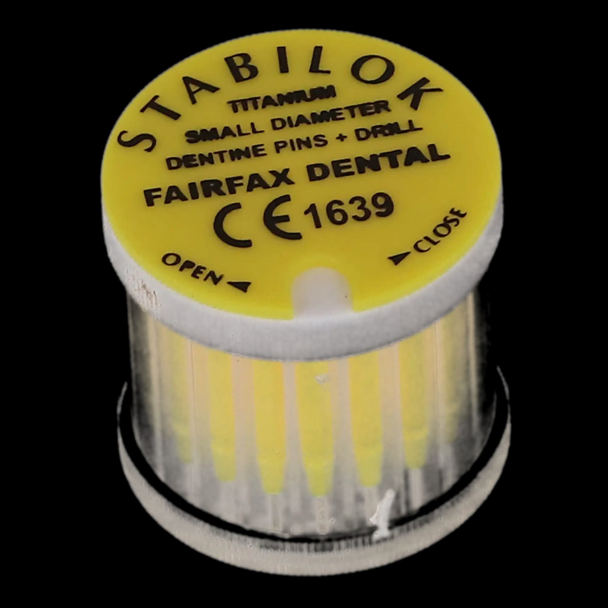 Stabilok Dentin Pins, Titanium, Standard Kit, 0.021", Yellow, 20/Pk, 50050 thumbnail 3