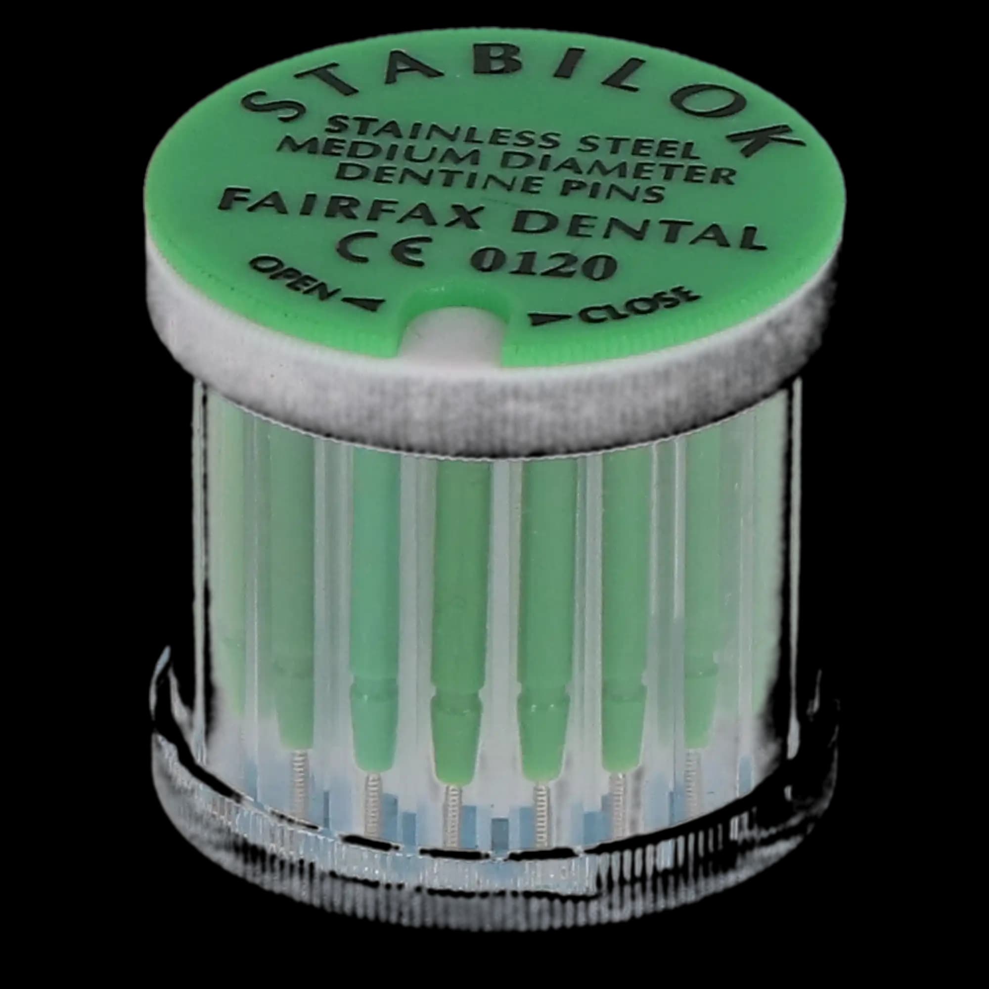 Stabilok Dentin Pins, Stainless Steel, Standard Kit, 0.027", Green, 20/Pk, 50052 thumbnail 3