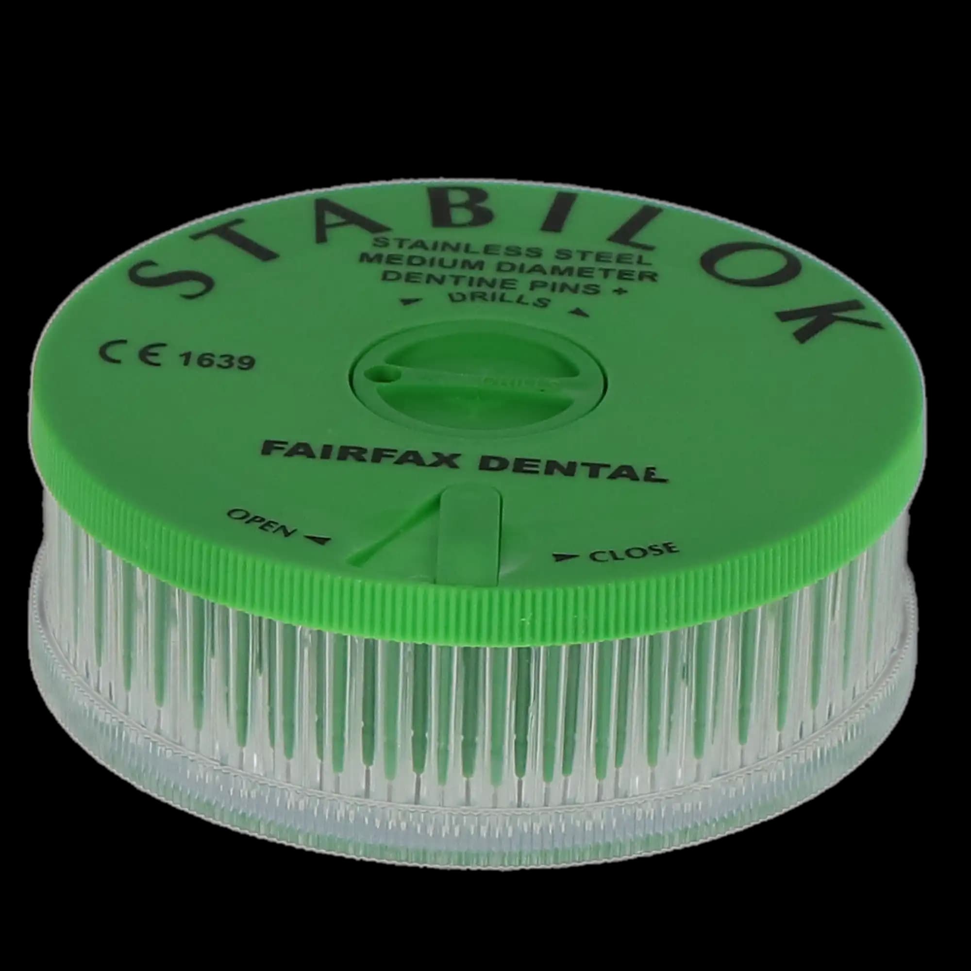 Stabilok Dentin Pins, Stainless Steel, Economy Kit, 0.027" (Green), 100 Pins + 5 Drills, 60052 thumbnail 2
