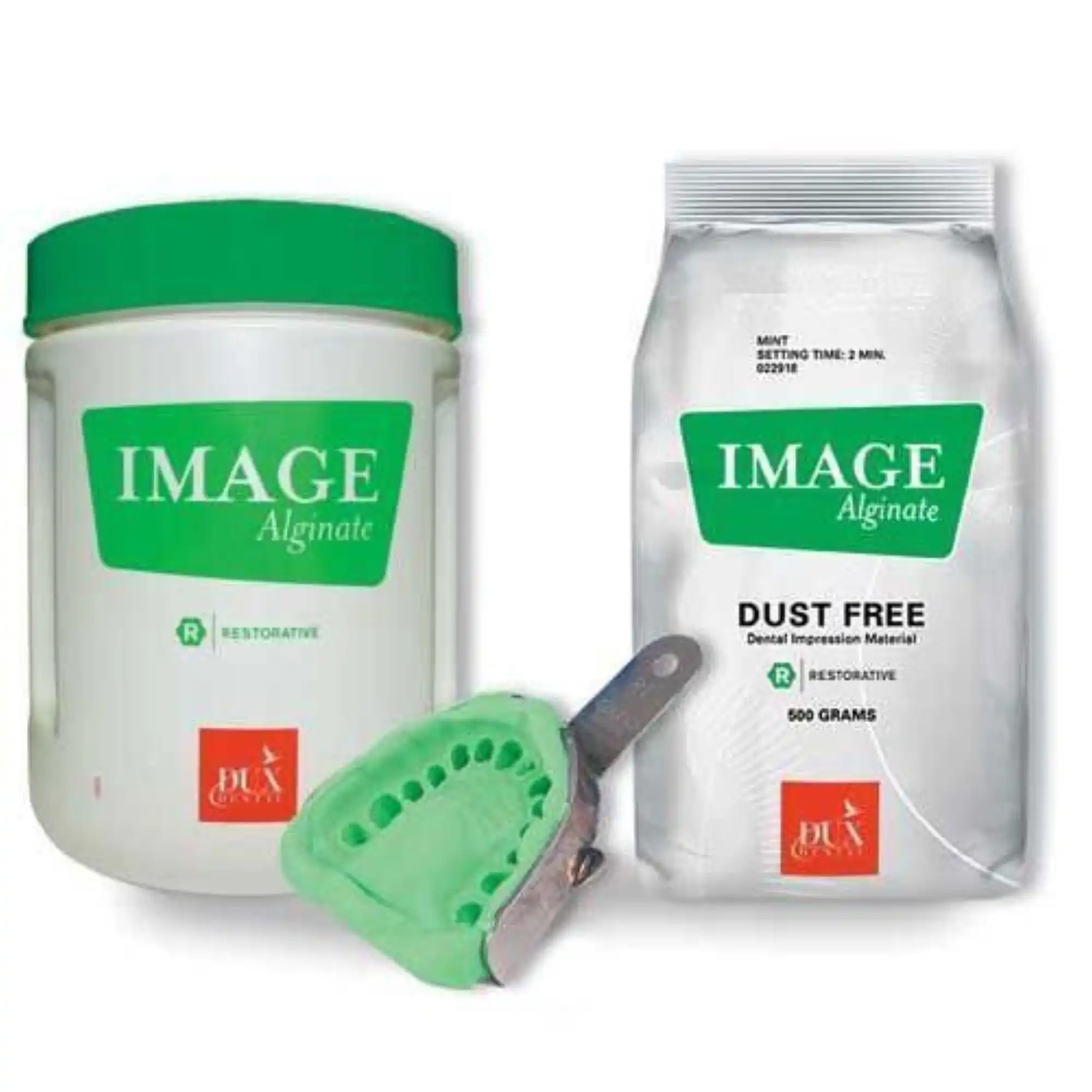 Dux Dental Image Alginate Impression Material, Dustless, Regular Set, Mint, 1 lb Pouch, 1/Pk - Image Alginate Impression Material, Dustless, Regular Set, Pouches, 1 lb, Mint, 1/Pk - Image 1