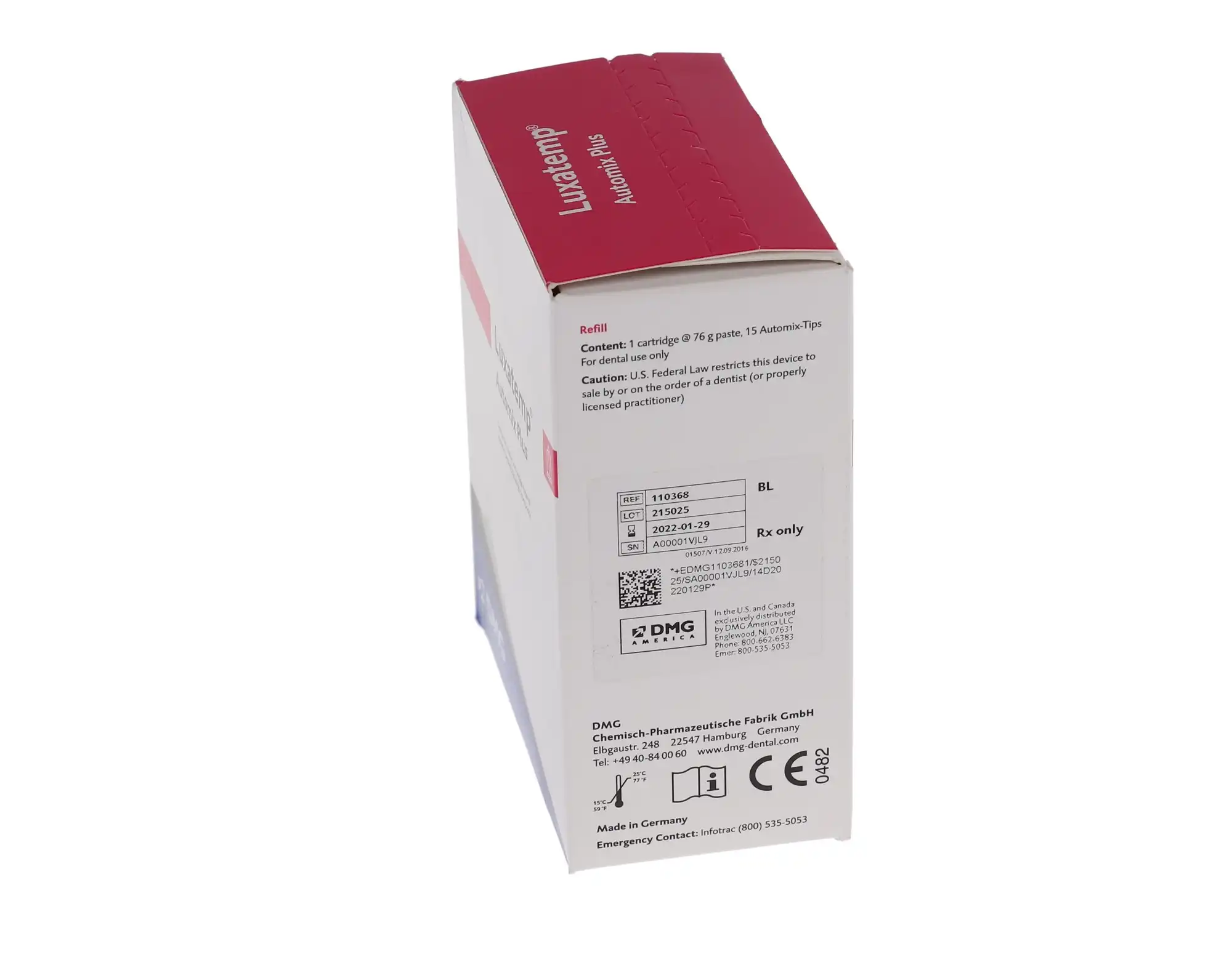 Luxatemp Automix Plus Temporary Crown & Bridge Material, Cartridge Refill, 76 g, Bleach Light, 1/Pk, 110368 thumbnail 13