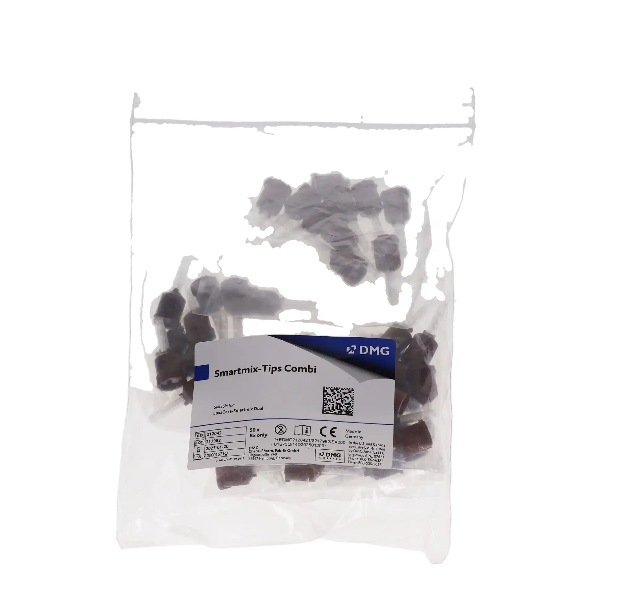 DMG LuxaCore Smartmix HP Mixing Tips with Intra-Oral Tips, 1:1, Brown, 50/Pk, 212042 thumbnail 4