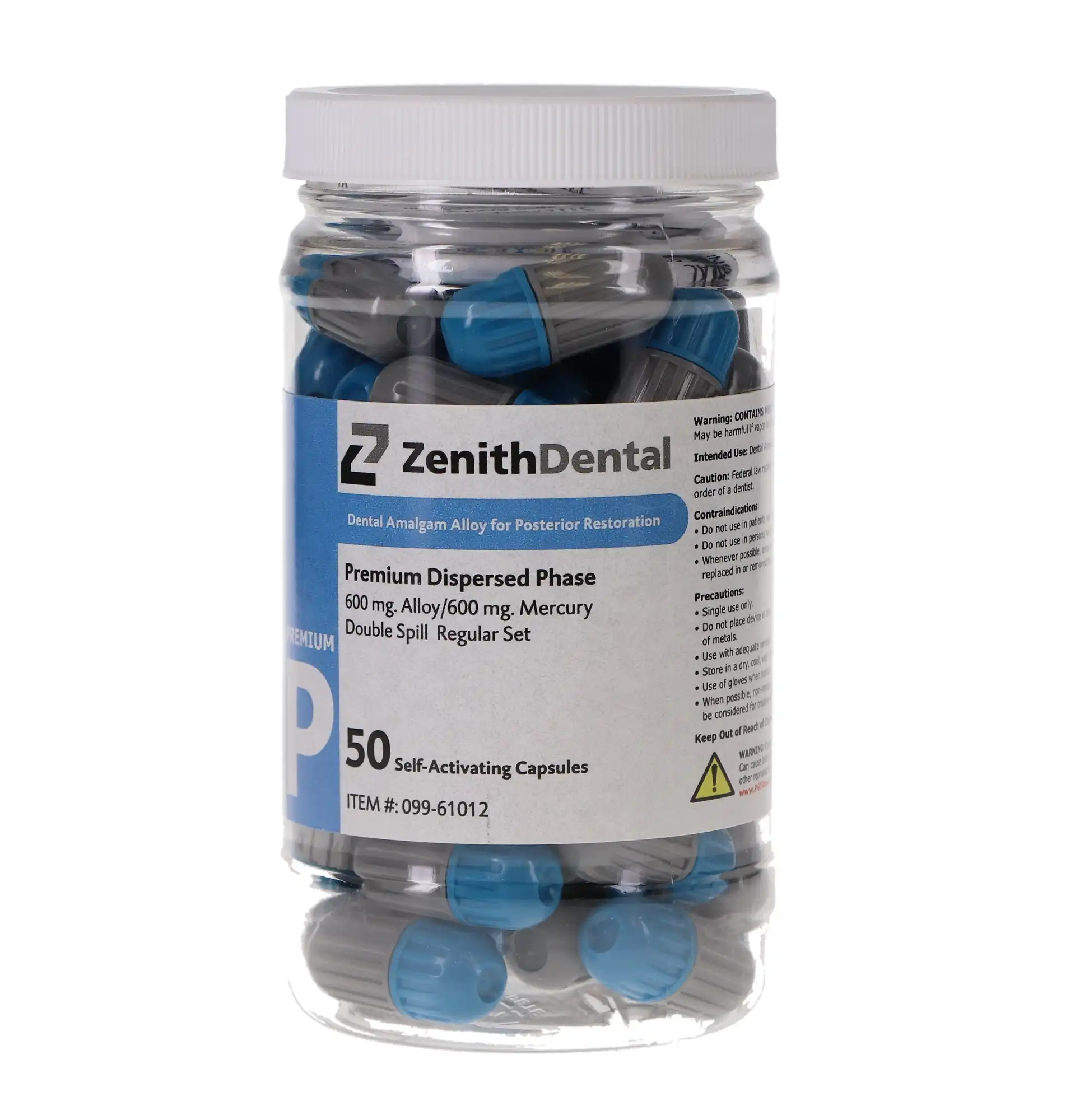 Zenith Premium Amalgam Capsules, 2 Spill, Regular Set, 50/Pk, 61012 thumbnail 3