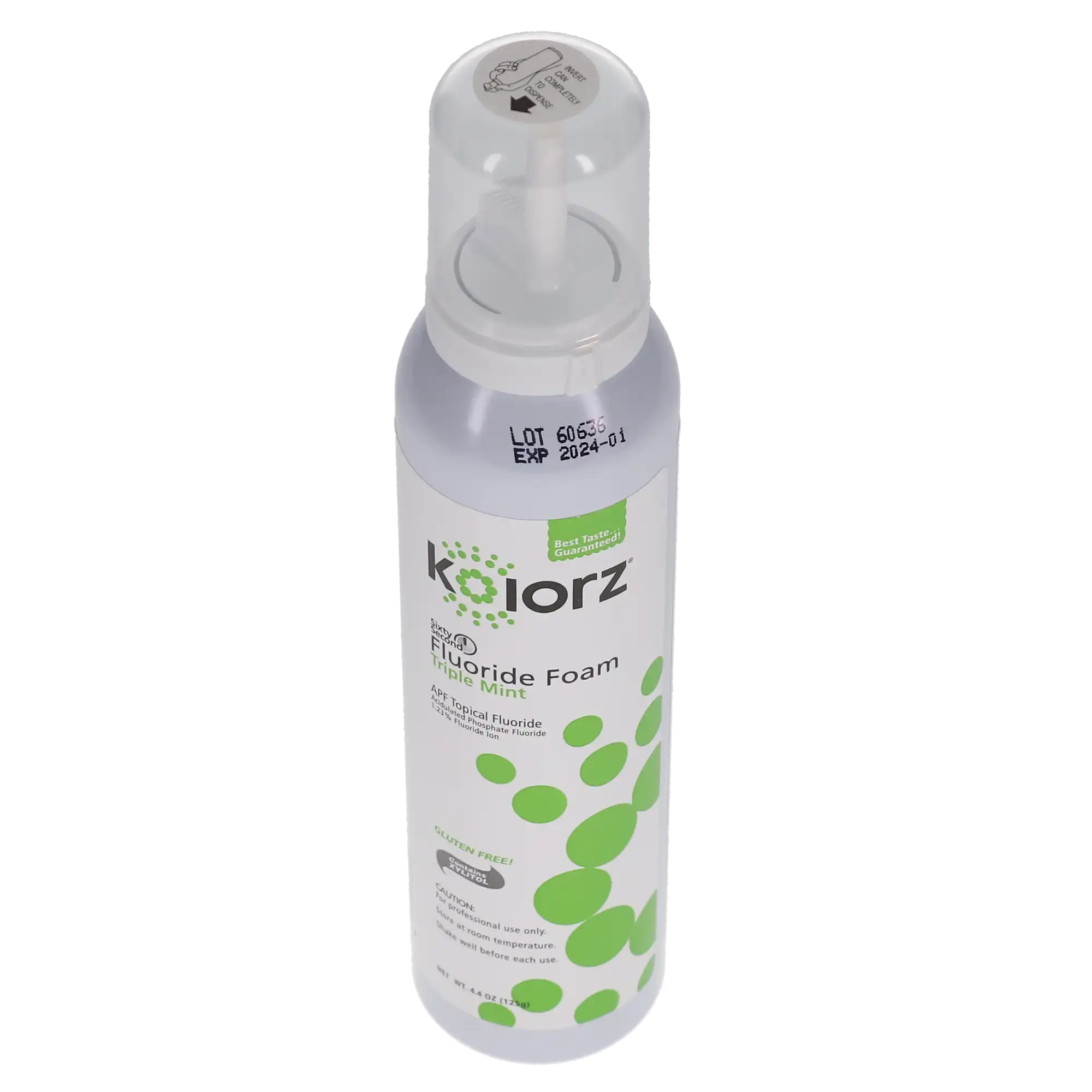 Kolorz Sixty-Second Fluoride Foam, Triple Mint, 1.23% APF, 4.4 oz Can, 766201 thumbnail 3