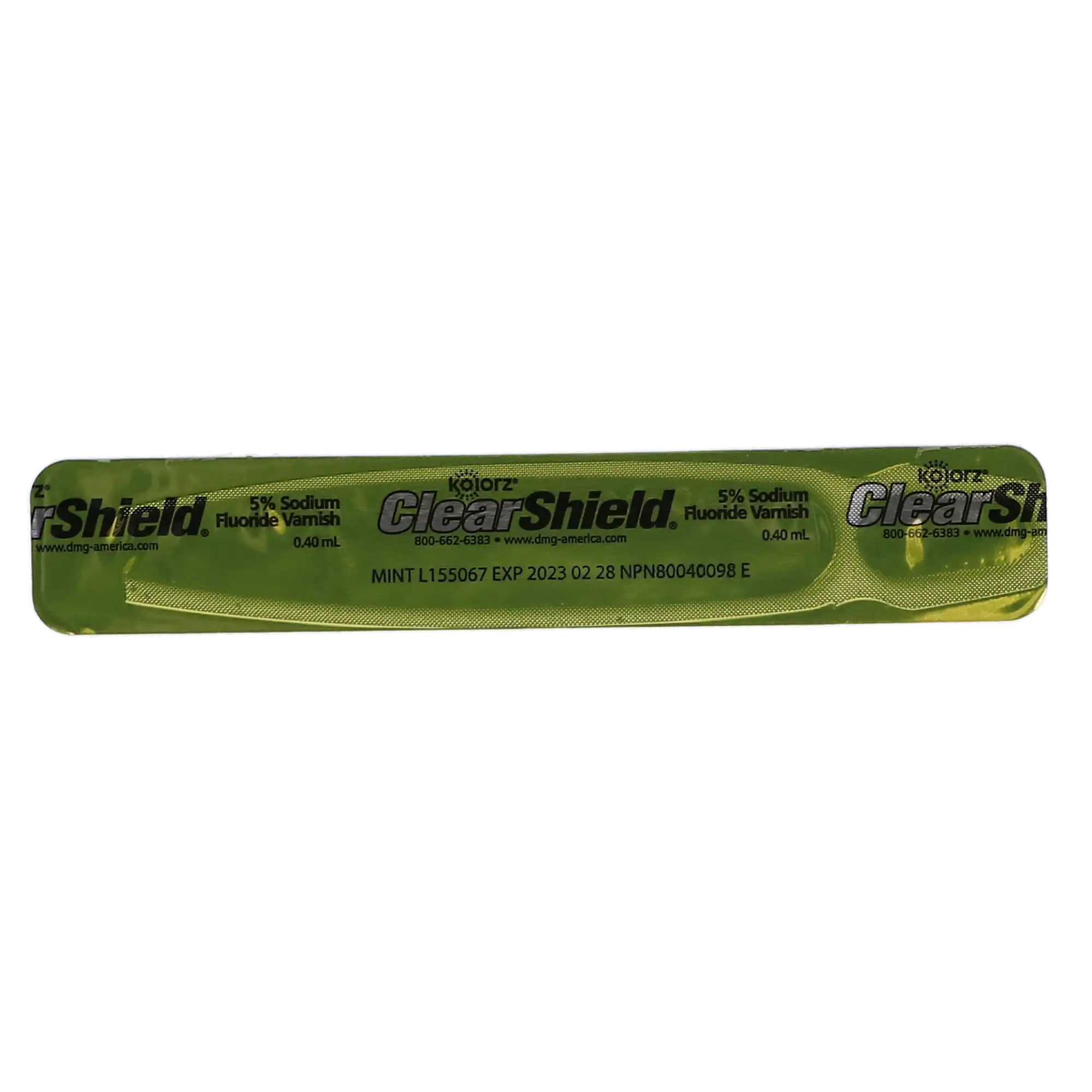 Kolorz ClearShield 5% Sodium Fluoride Varnish, Mint, 0.4 mL Unit Doses, 200/Pk, 799507 thumbnail 6