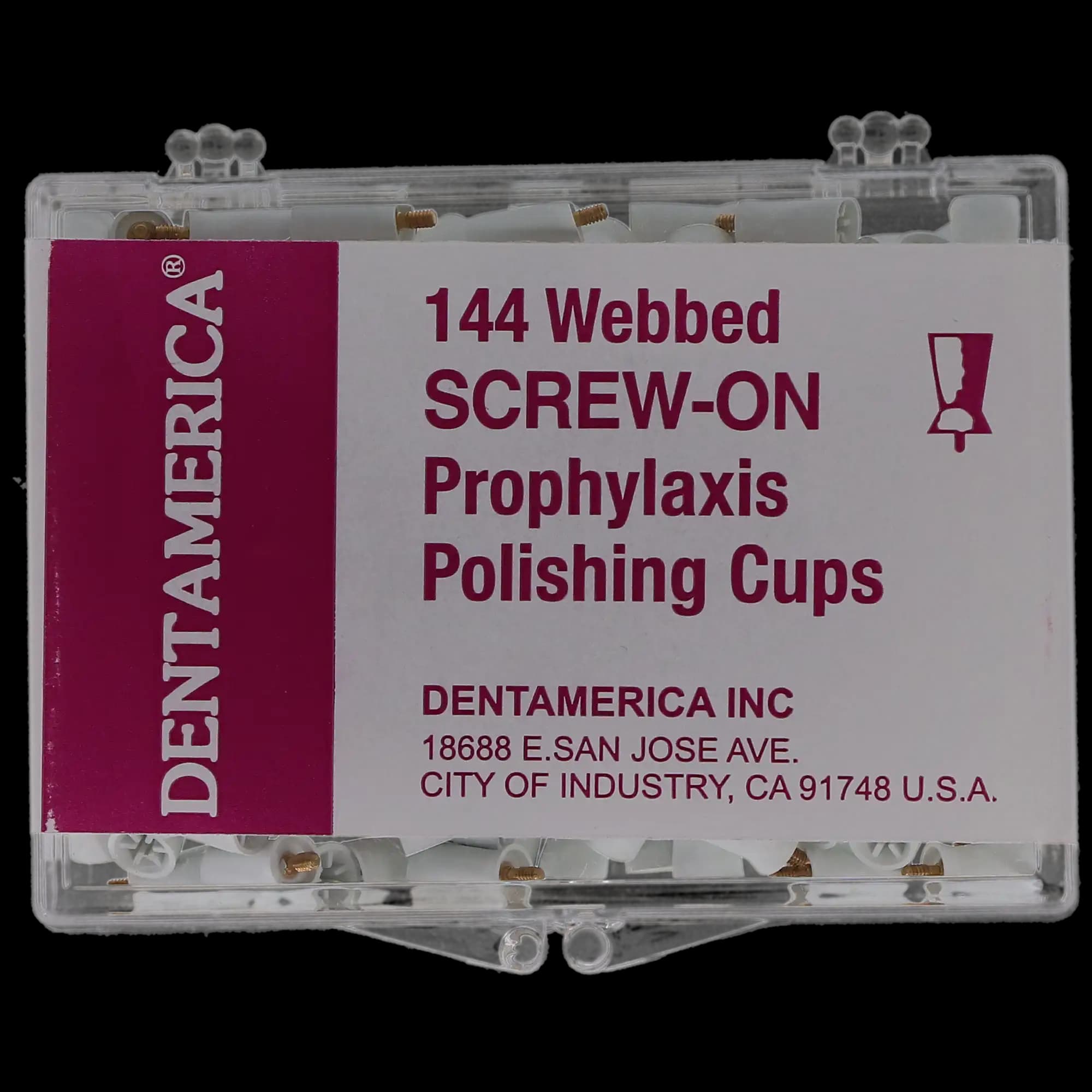 Dentamerica Disposable Prophy Cups, Screw-On, 6-Webbed, Medium-Soft, White, 144/Pk, #402 thumbnail 5
