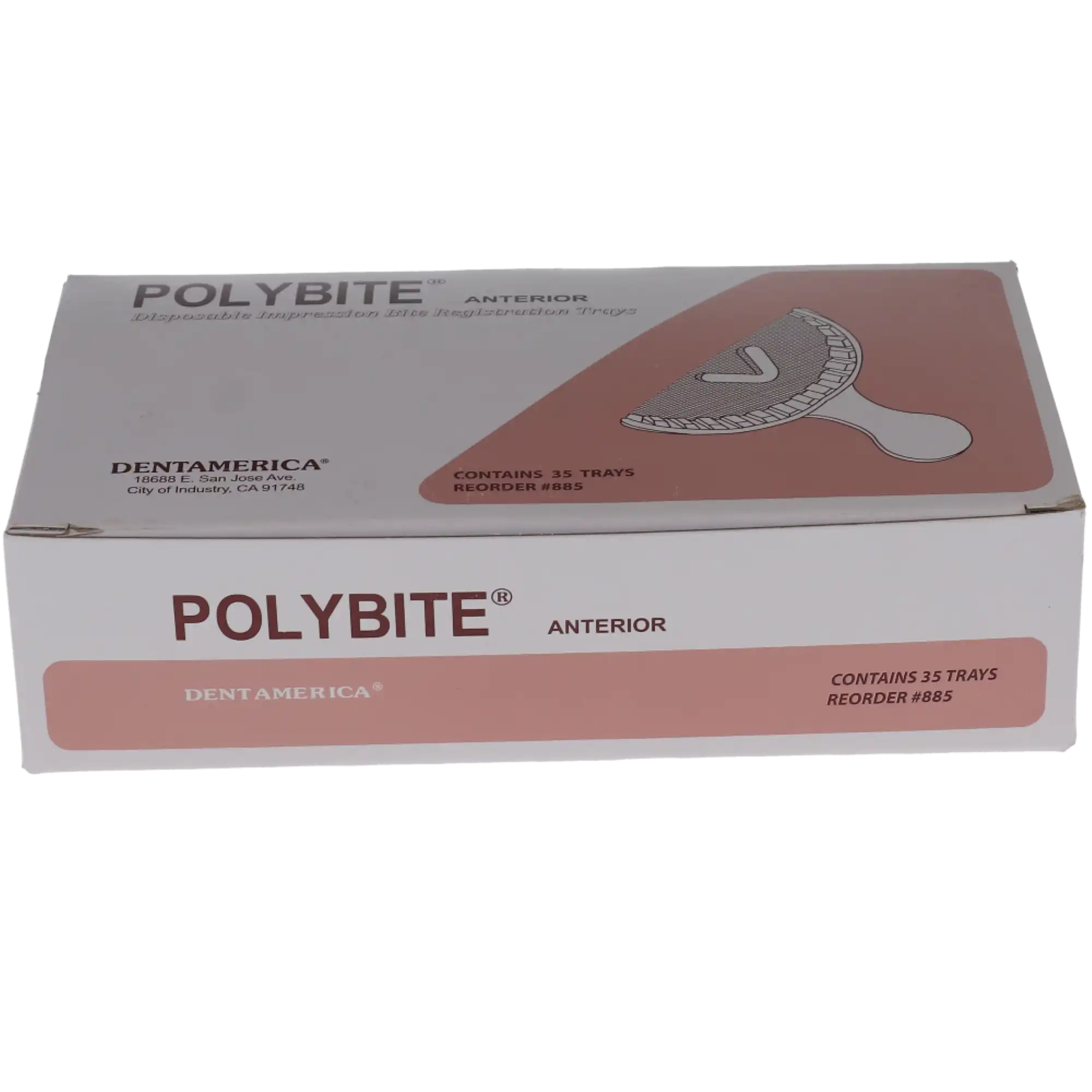 Dentamerica Polybite Disposable Bite Registration Trays, Anterior, 35/Box, #885 thumbnail 5