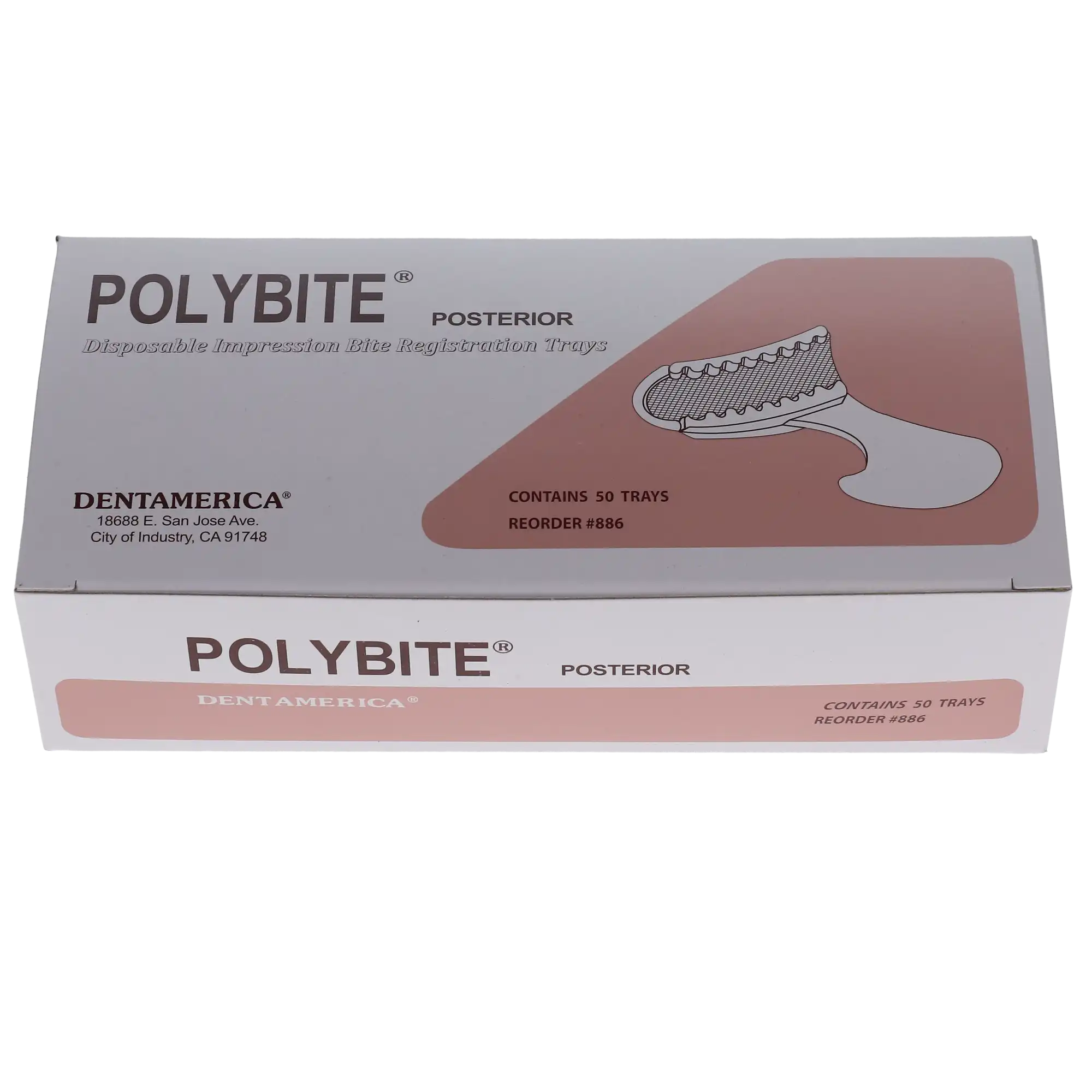 Dentamerica Polybite Disposable 3-in-1 Posterior Impression Tray, 50/Box, #886 thumbnail 5