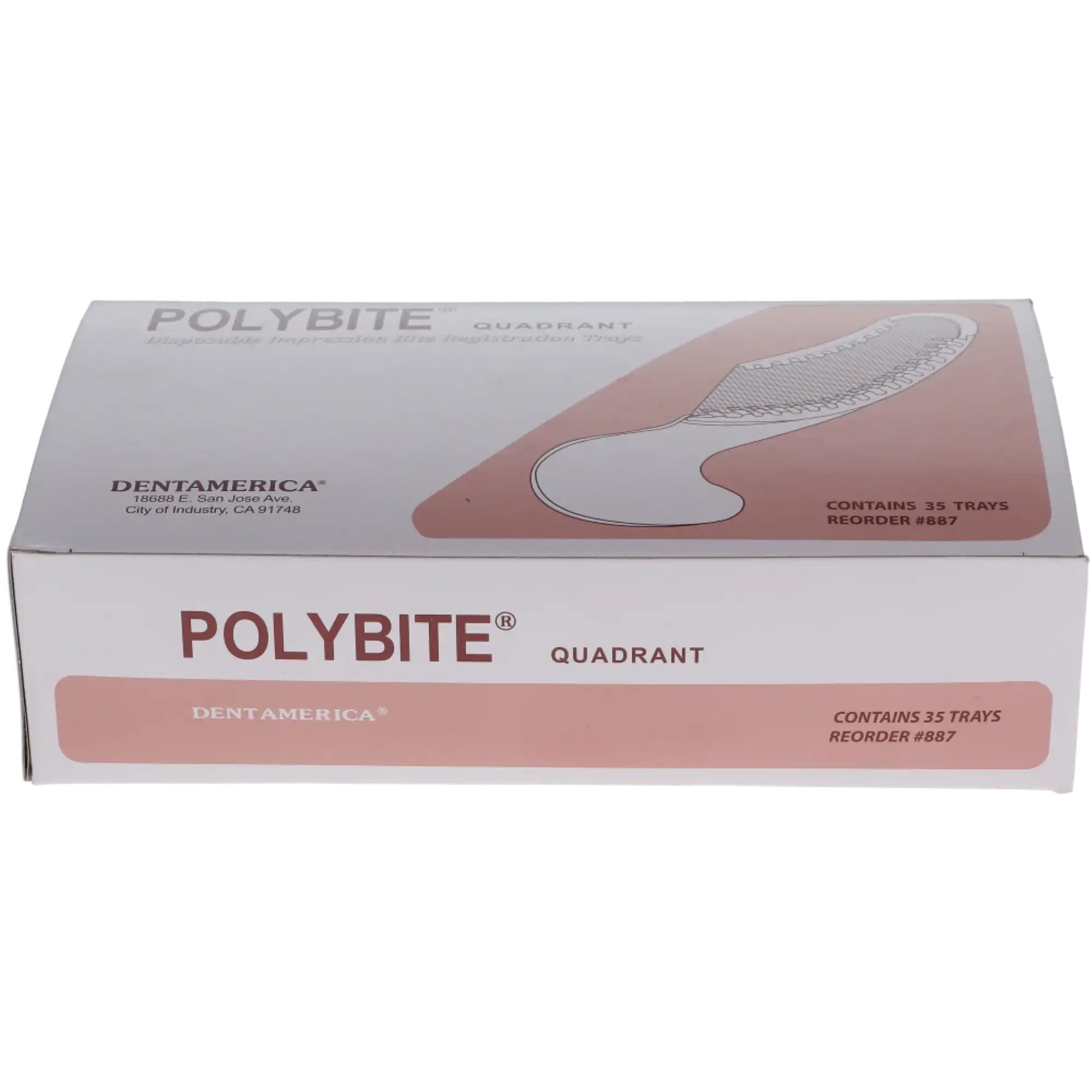 Dentamerica Polybite Disposable Quadrant Impression Tray, 3-in-1, 35/Box, #887 thumbnail 10