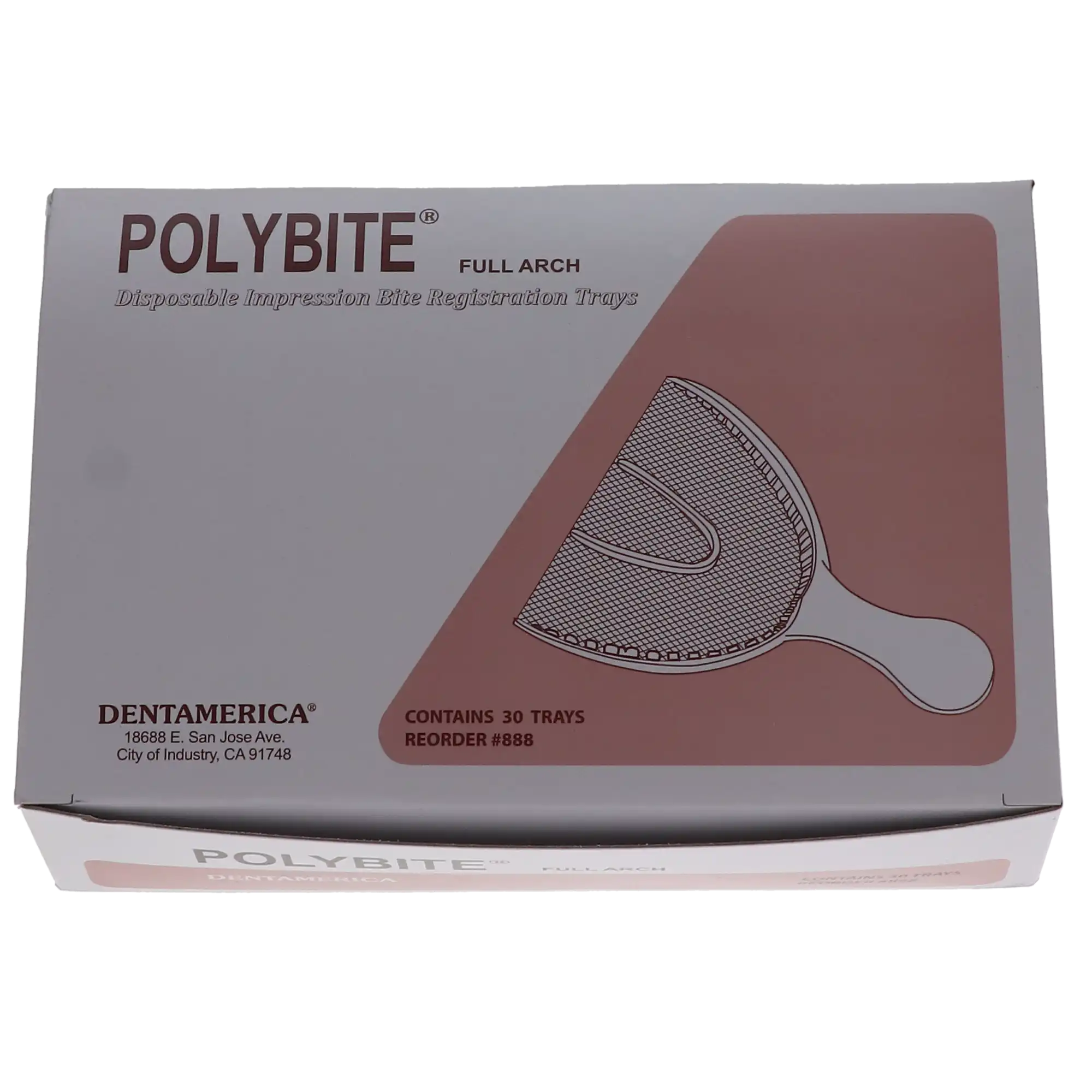 Dentamerica Polybite Disposable Full Arch Impression Tray, 3-in-1 (Impression, Counter Impression, Bite Registration), 30/Box, #888 thumbnail 9
