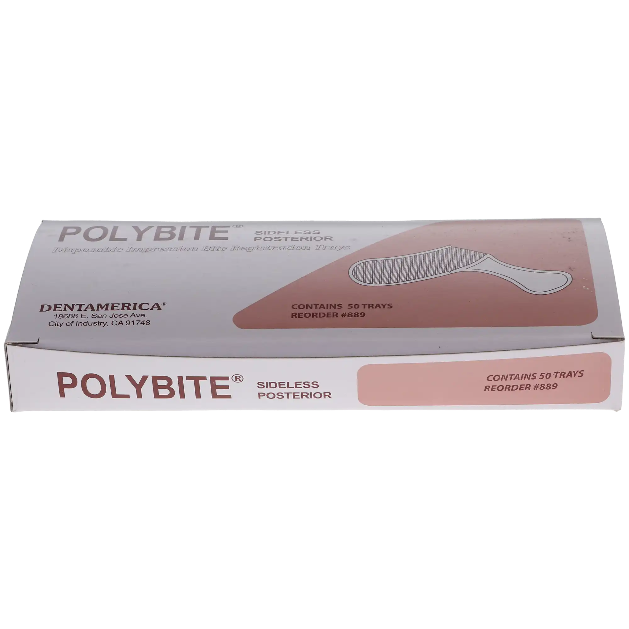 Dentamerica Polybite Disposable Bite Trays, Sideless Posterior, 50/Box, #889 thumbnail 10