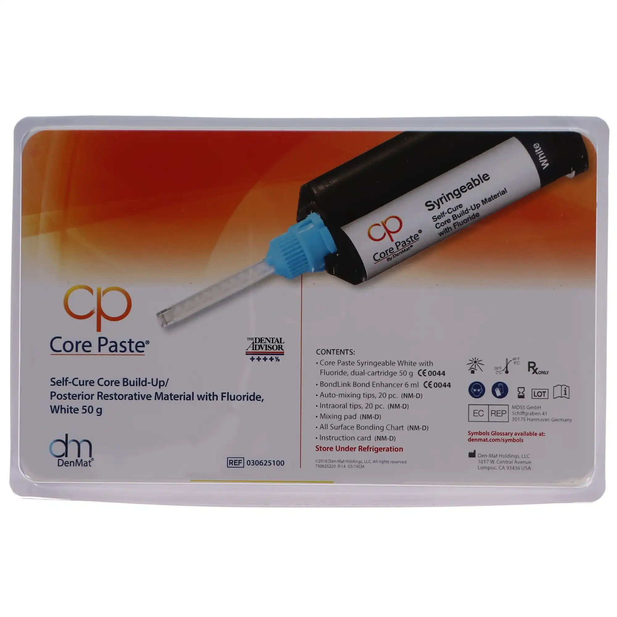 Den-Mat Core Paste Automix Core Build-Up Material, Syringe with Fluoride, Refill Kit, 50 g, White, 1/Pk, 30625100 thumbnail 4