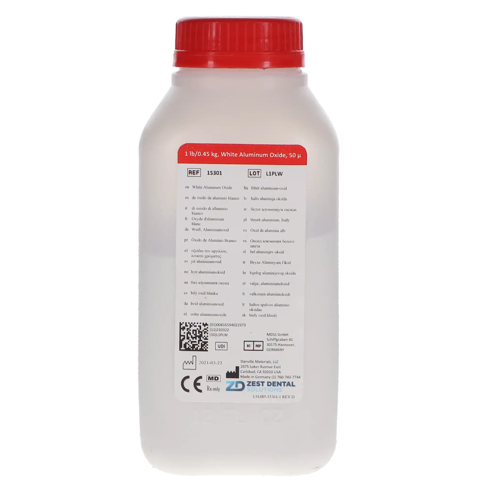 Danville Materials Aluminum Oxide 50 Micron, 1 lb White, Medical Grade Alpha Alumina, 15301 thumbnail 6