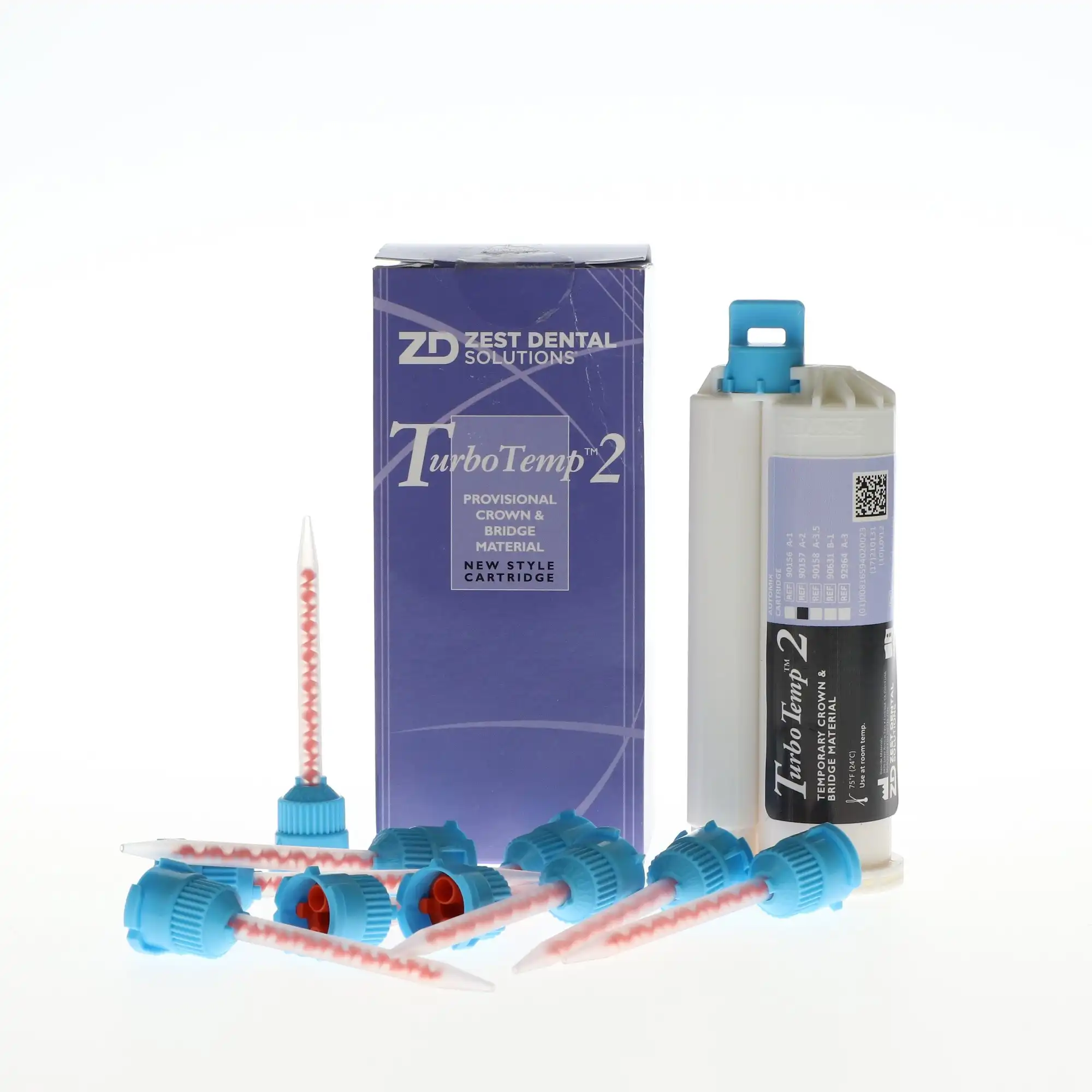 Turbo Temp 2 Provisional Crown & Bridge Material, Bis-Acrylic Self-Cure Temporary, A2 Shade, 76g Cartridge Refill, 10 Mixing Tips, 1/Pk, 90157 thumbnail 7