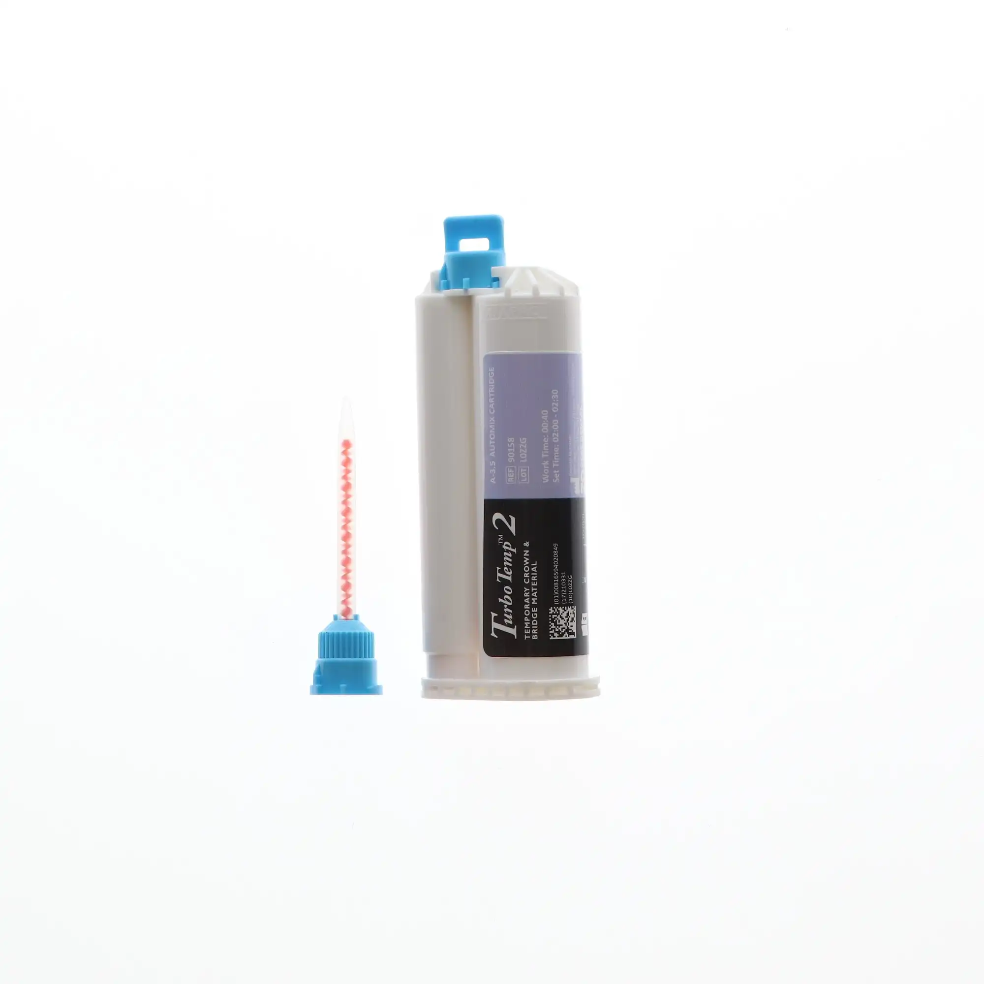 Turbo Temp 2 Provisional Crown & Bridge Material, Bis-Acrylic Self-Cure Temporary, Shade A3.5, 76g Cartridge Refill with 10 Mixing Tips, 90158 thumbnail 7