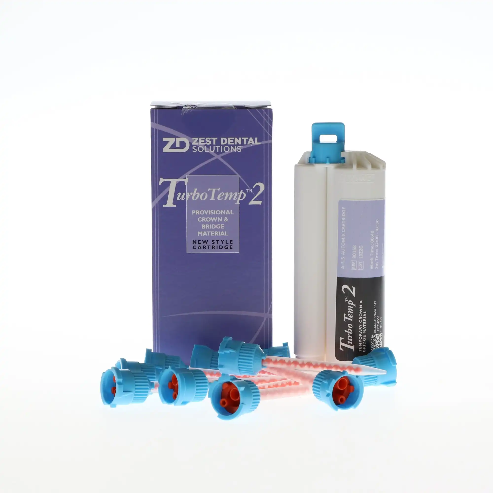 Turbo Temp 2 Provisional Crown & Bridge Material, Bis-Acrylic Self-Cure Temporary, Shade A3.5, 76g Cartridge Refill with 10 Mixing Tips, 90158 thumbnail 8