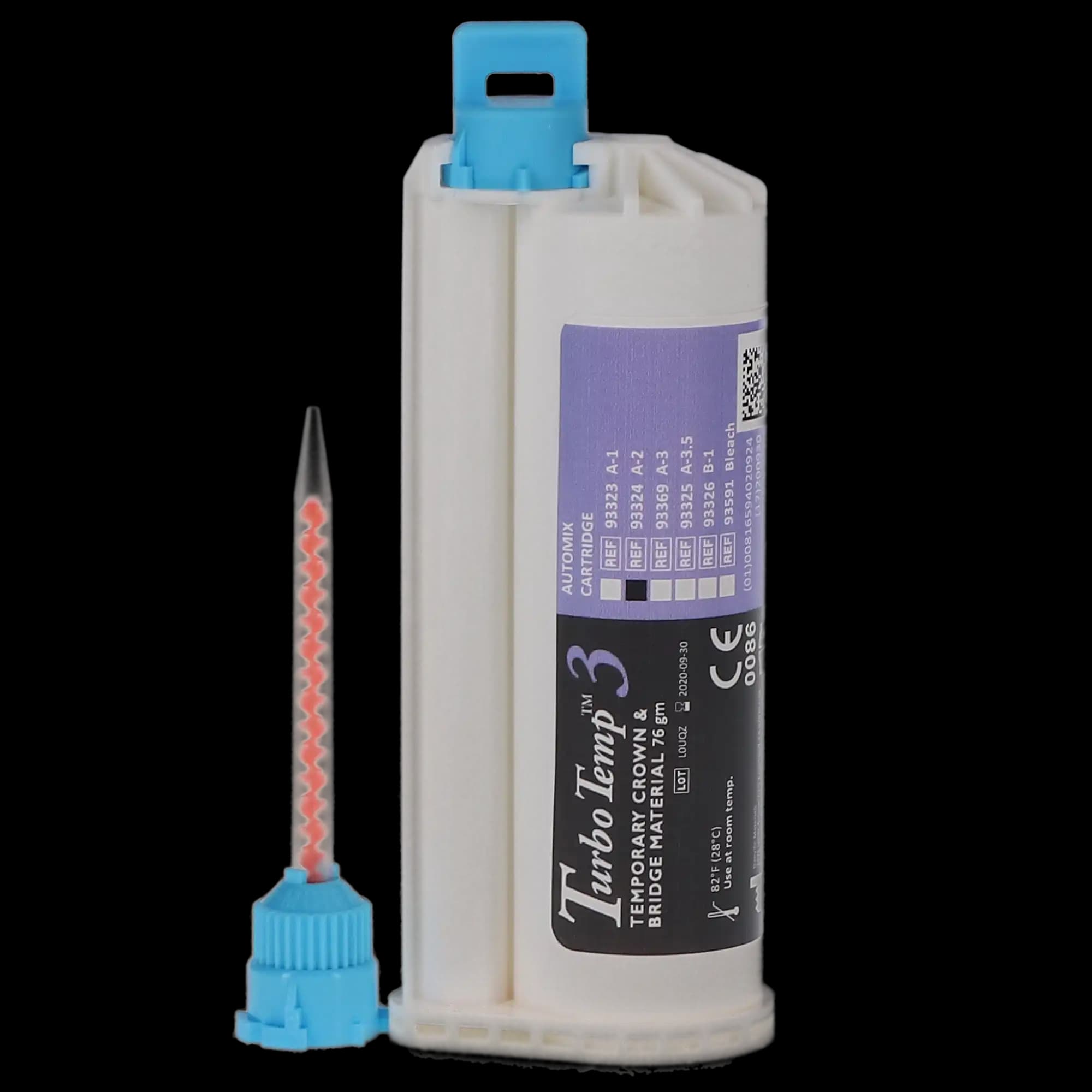 Turbo Temp 3 Temporary Crown & Bridge Material Refill, Shade A2, 10:1 Cartridge, 76 g, 1/Pk, 93324 thumbnail 12