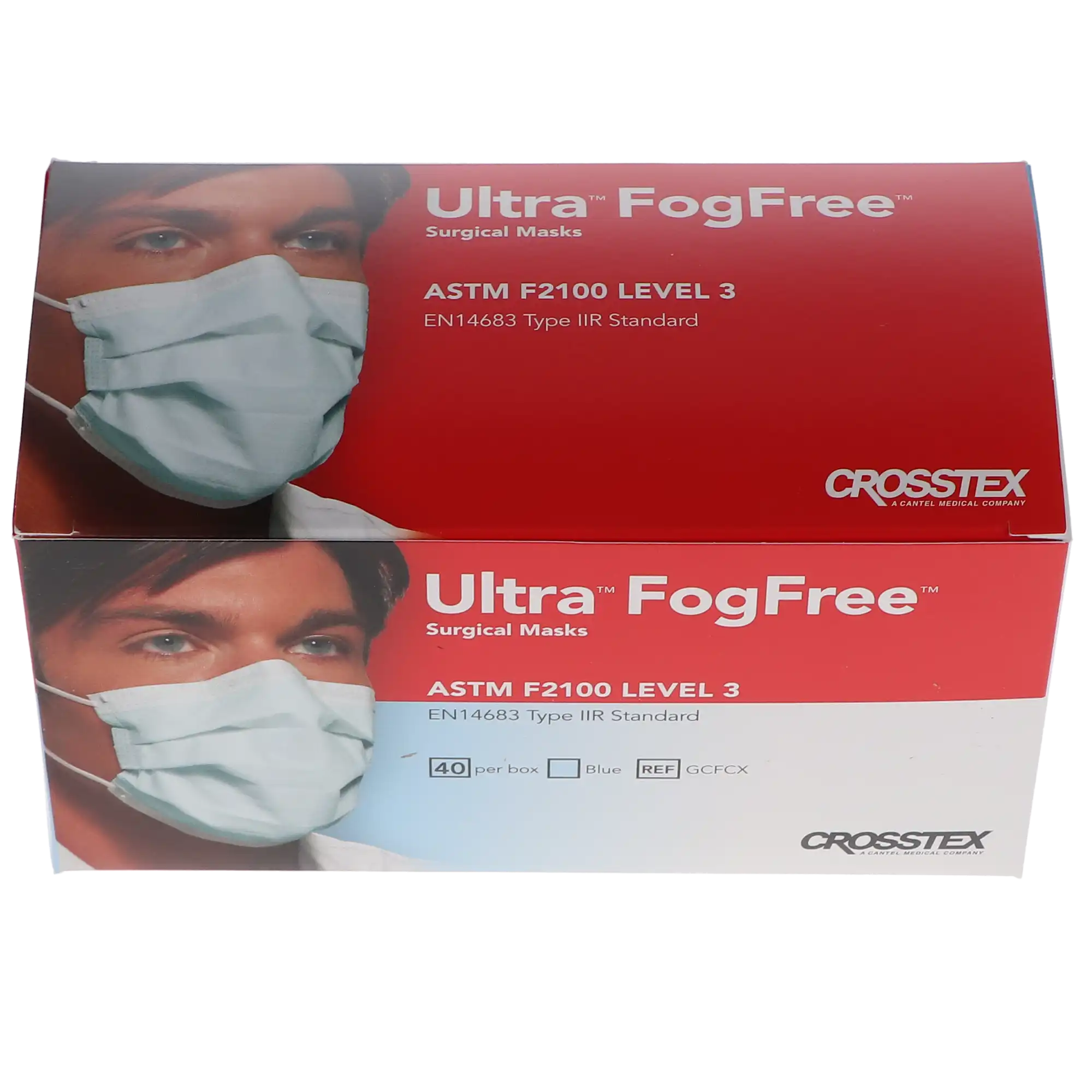 Ultra FogFree Surgical Face Mask, ASTM Level 3, Earloop, Blue, 40/Box, GCFCX thumbnail 14