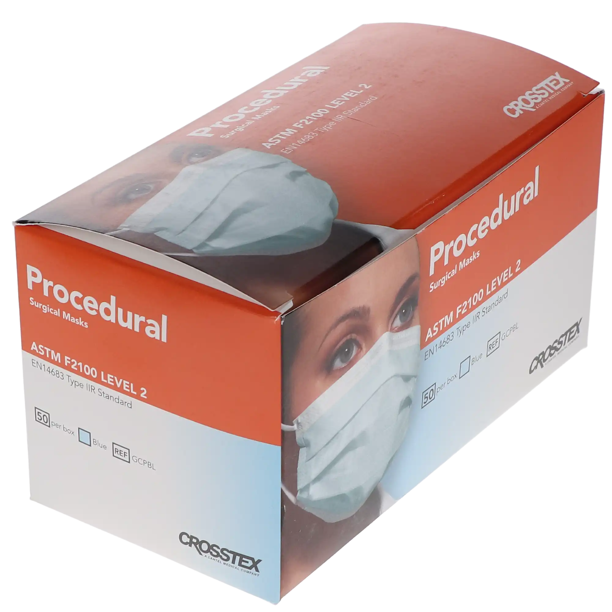 Crosstex Procedural Earloop Face Mask, ASTM Level 2, Blue, 50/Box, GCPBL thumbnail 11