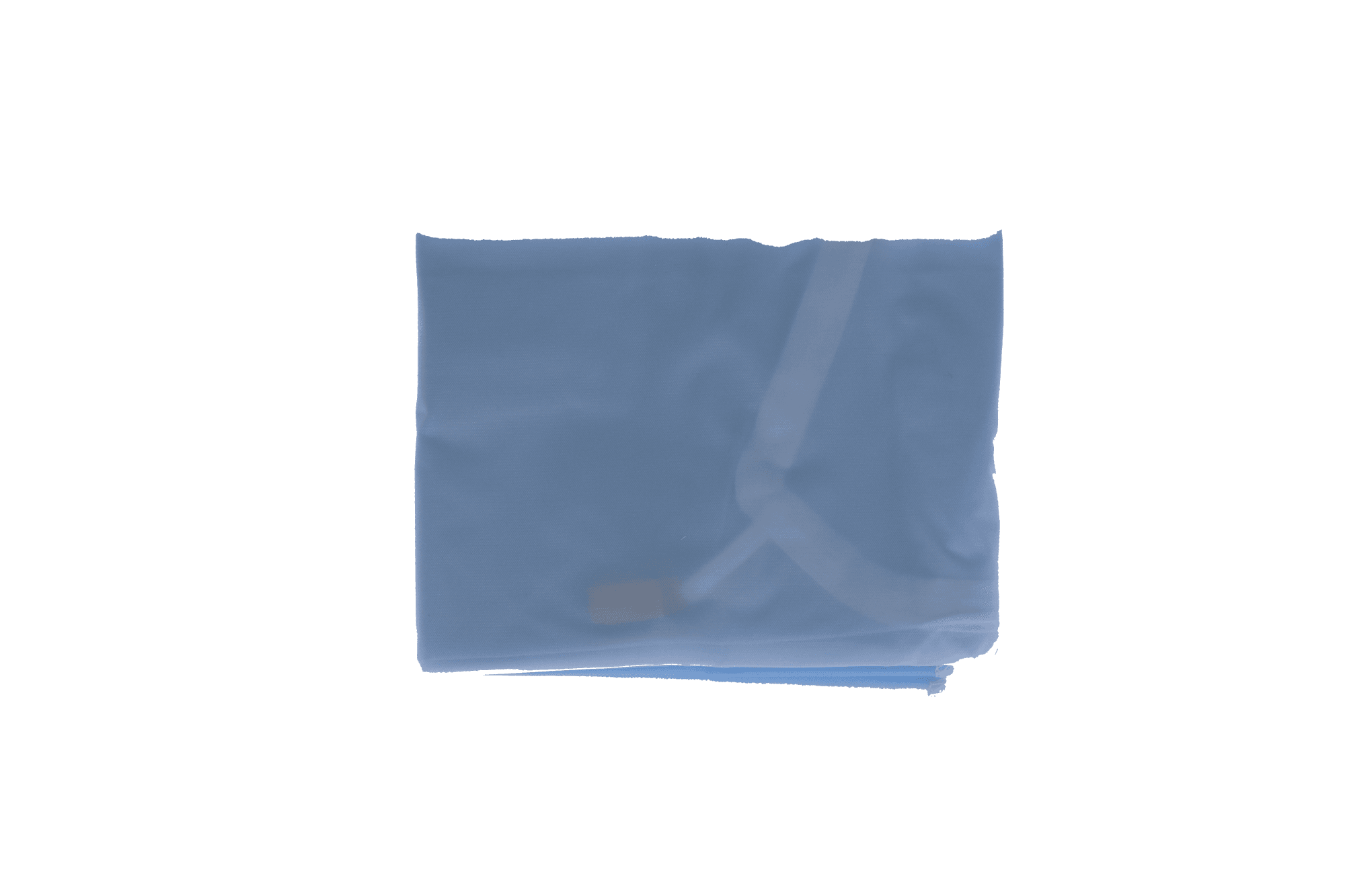 Crosstex Patient Barrier Apron, Plastic, Knee Length, 27" x 44", Blue, 1/Pk, NP4BL thumbnail 3
