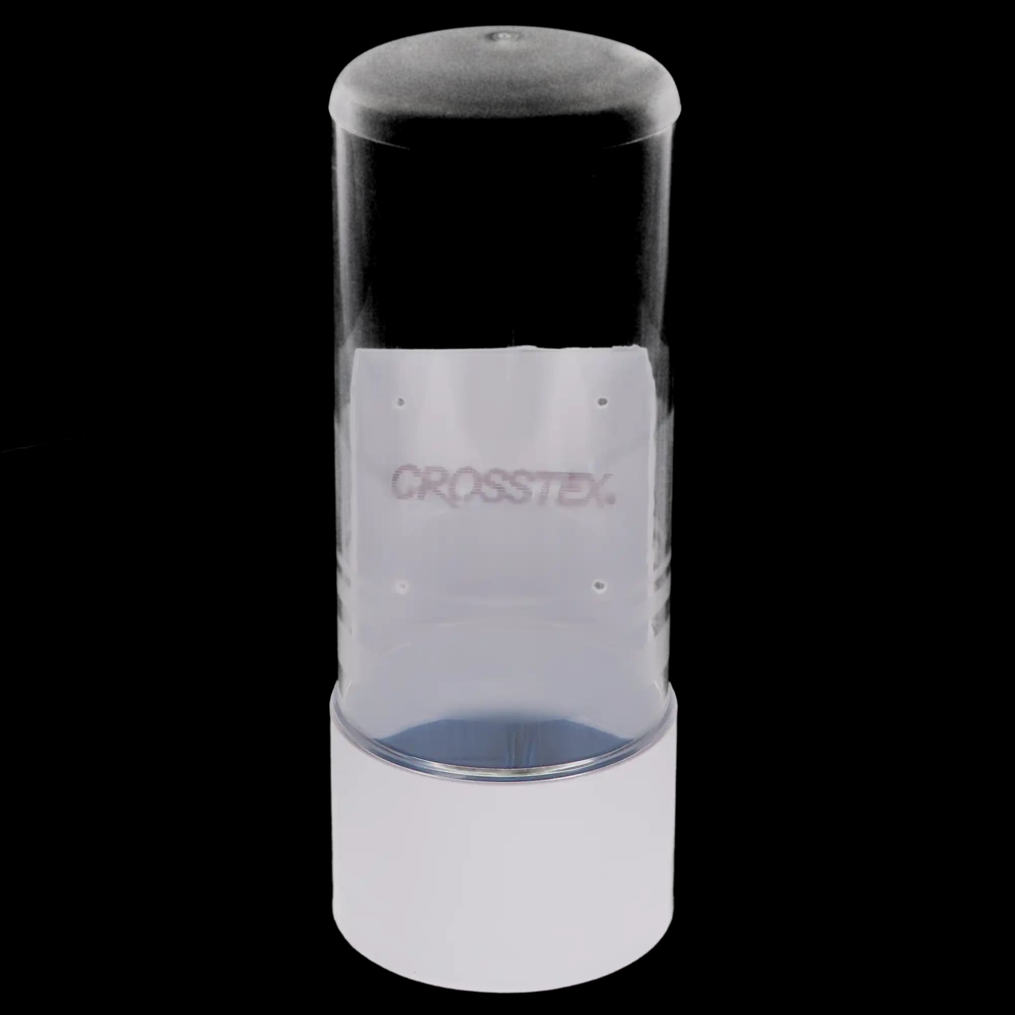 Crosstex Plastic Cup Dispenser, White Base with Clear Top, Holds 50 Cups, 1/Pk, PCC thumbnail 2