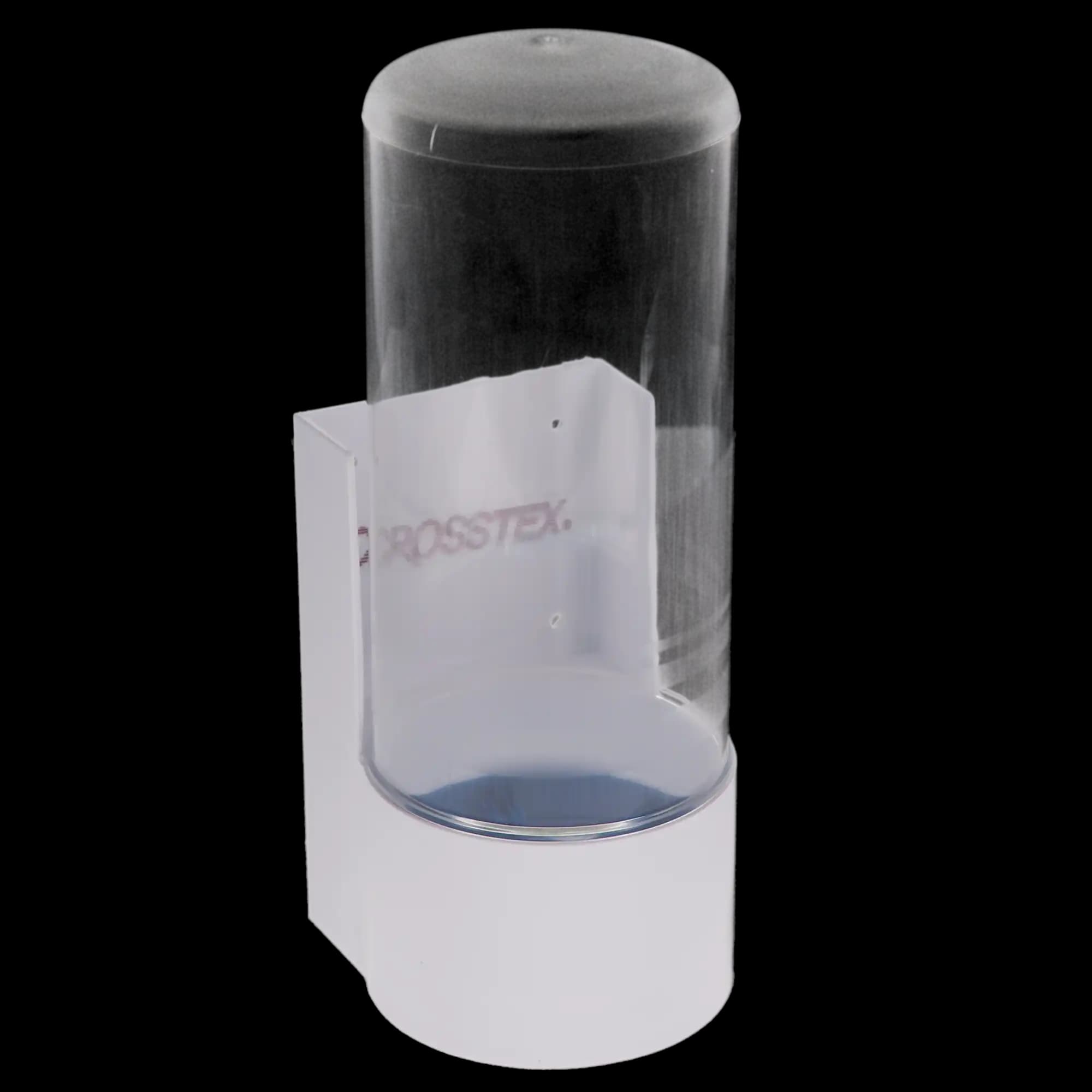 Crosstex Plastic Cup Dispenser, White Base with Clear Top, Holds 50 Cups, 1/Pk, PCC thumbnail 3