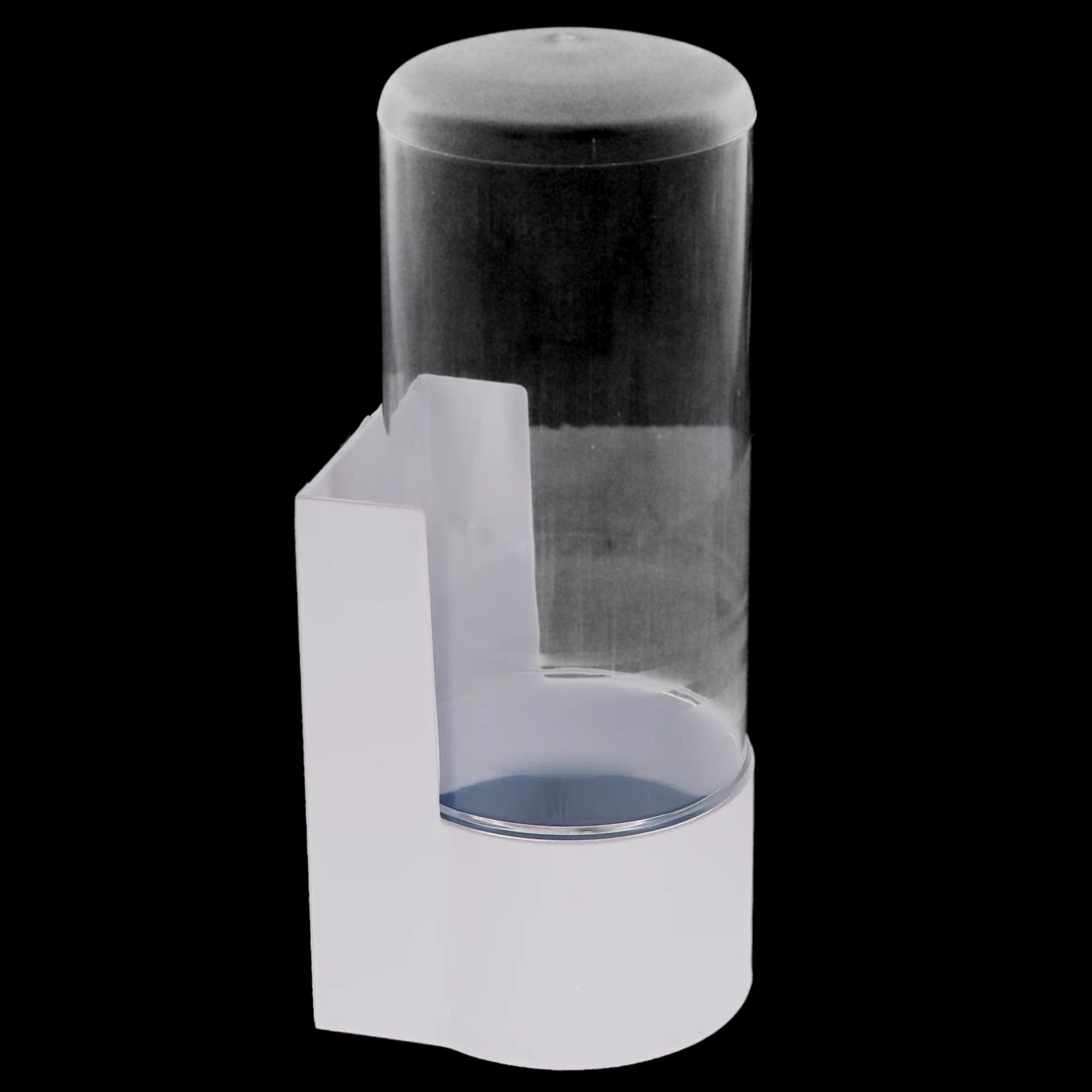 Crosstex Plastic Cup Dispenser, White Base with Clear Top, Holds 50 Cups, 1/Pk, PCC thumbnail 4