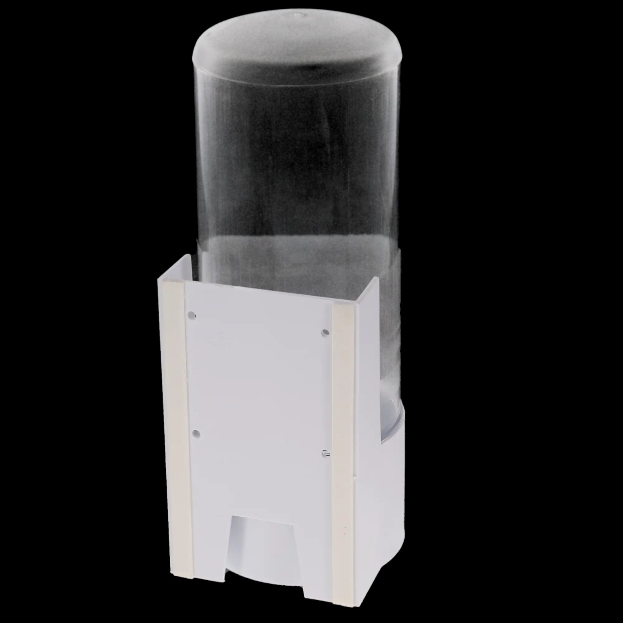 Crosstex Plastic Cup Dispenser, White Base with Clear Top, Holds 50 Cups, 1/Pk, PCC thumbnail 5
