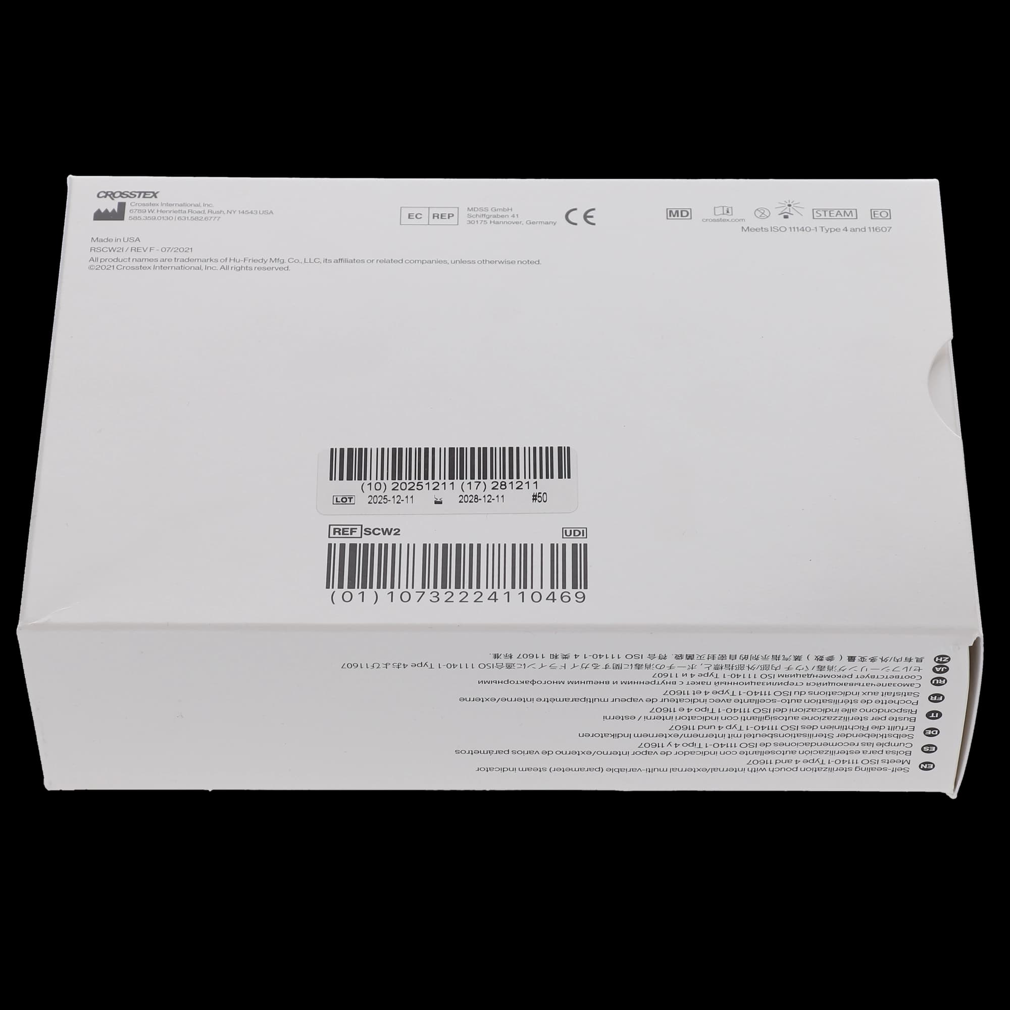 Crosstex Sure-Check Sterilization Pouches, 5.25" x 6.5", Self-Sealing, Steam & EtO, 200/Box, SCW2 thumbnail 10