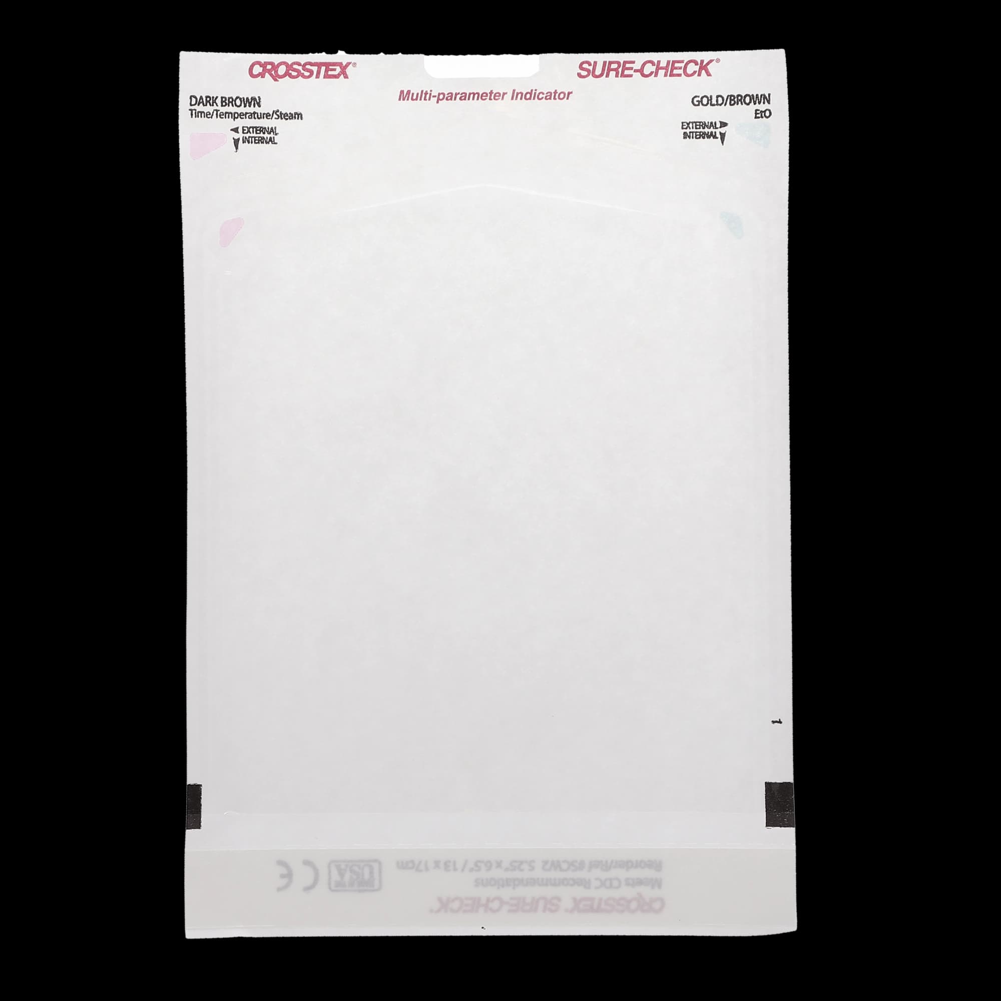 Crosstex Sure-Check Sterilization Pouches, 5.25" x 6.5", Self-Sealing, Steam & EtO, 200/Box, SCW2 thumbnail 7