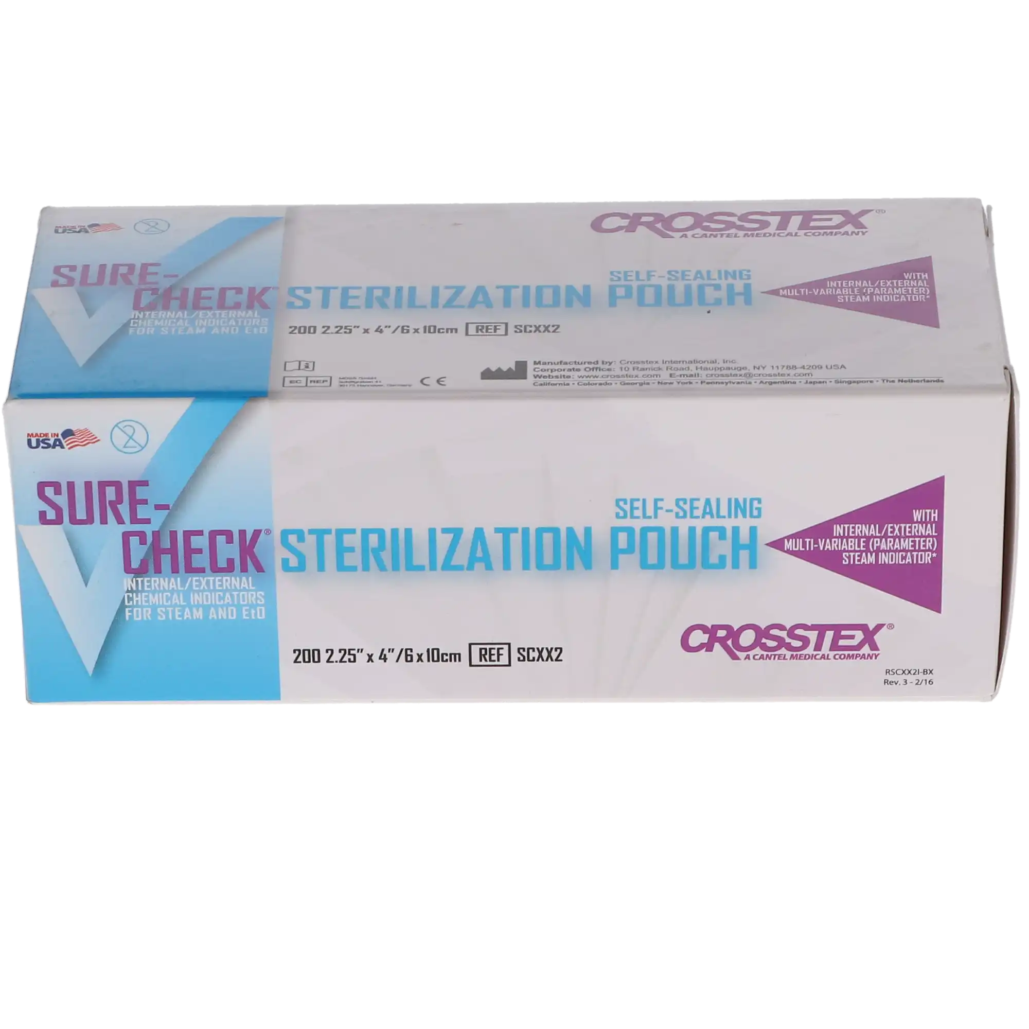 Crosstex Sure-Check Self-Seal Sterilization Pouches, 2.25" x 4", 200/Box, SCXX2 thumbnail 11