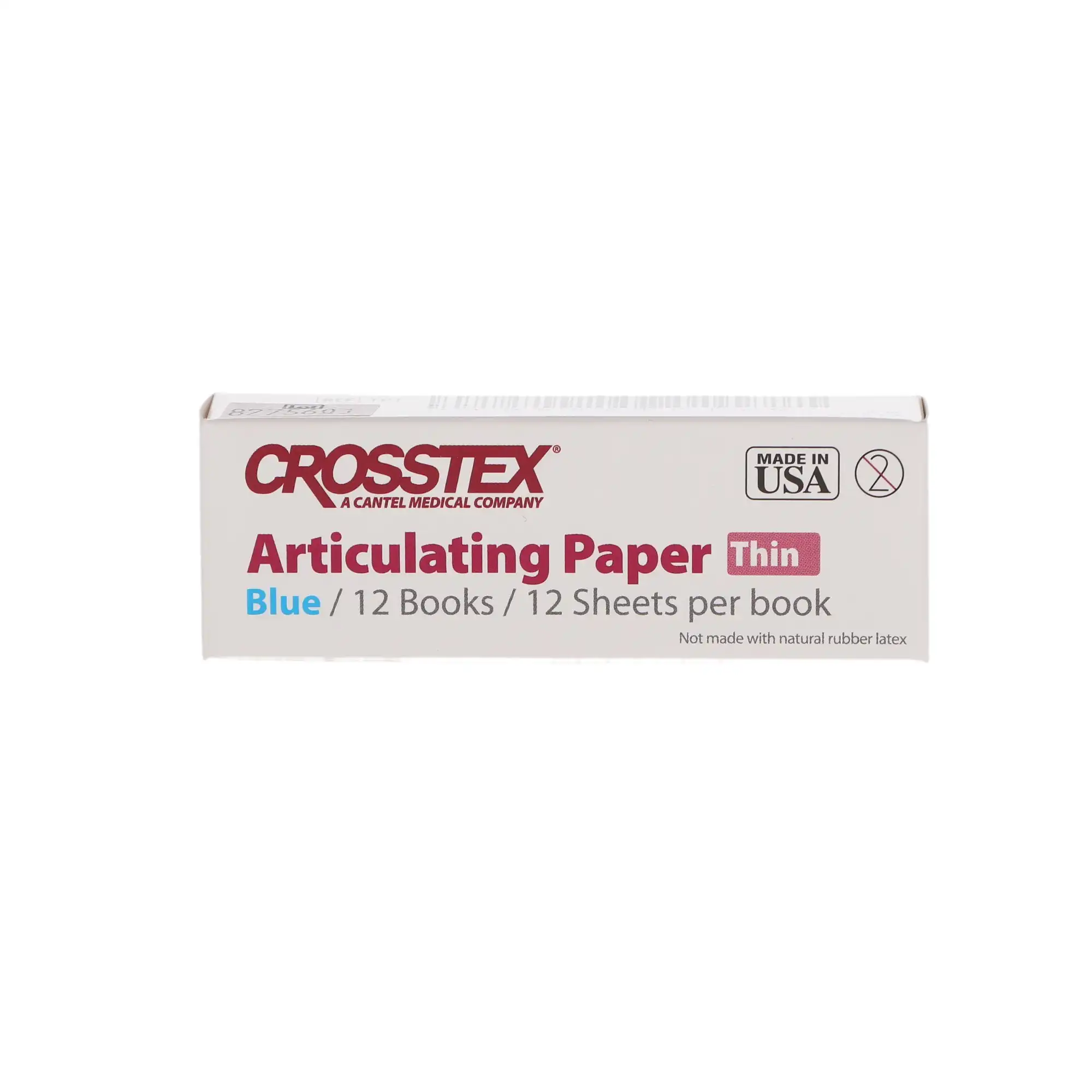 Crosstex Articulating Paper Pre-Cut Strip, Thin, 71 Microns, Blue, 144/Box, TPT thumbnail 4