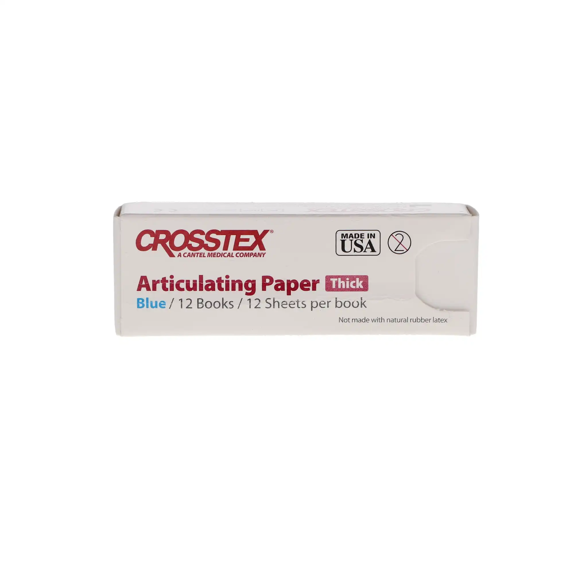 Crosstex Articulating Paper Pre-Cut Strip, Thick, 127 Microns, Blue, 144/Box, TPTH thumbnail 4