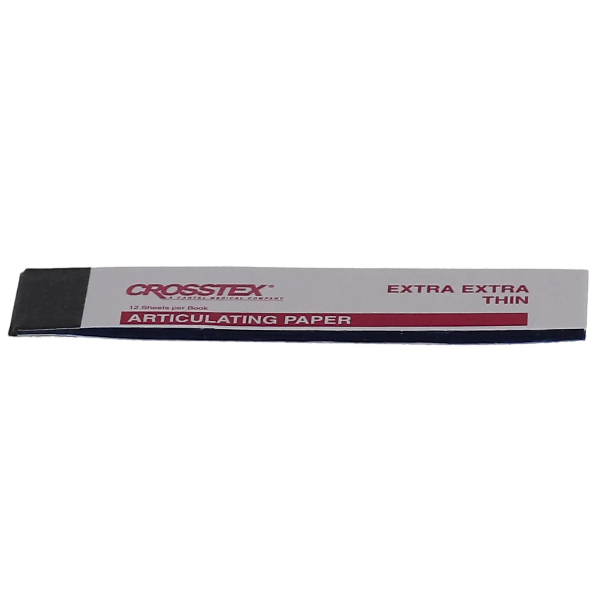 Crosstex Articulating Paper Pre-Cut Strips, XX-Thin, 32 Microns, Blue, 144/Box, TPXXT thumbnail 2