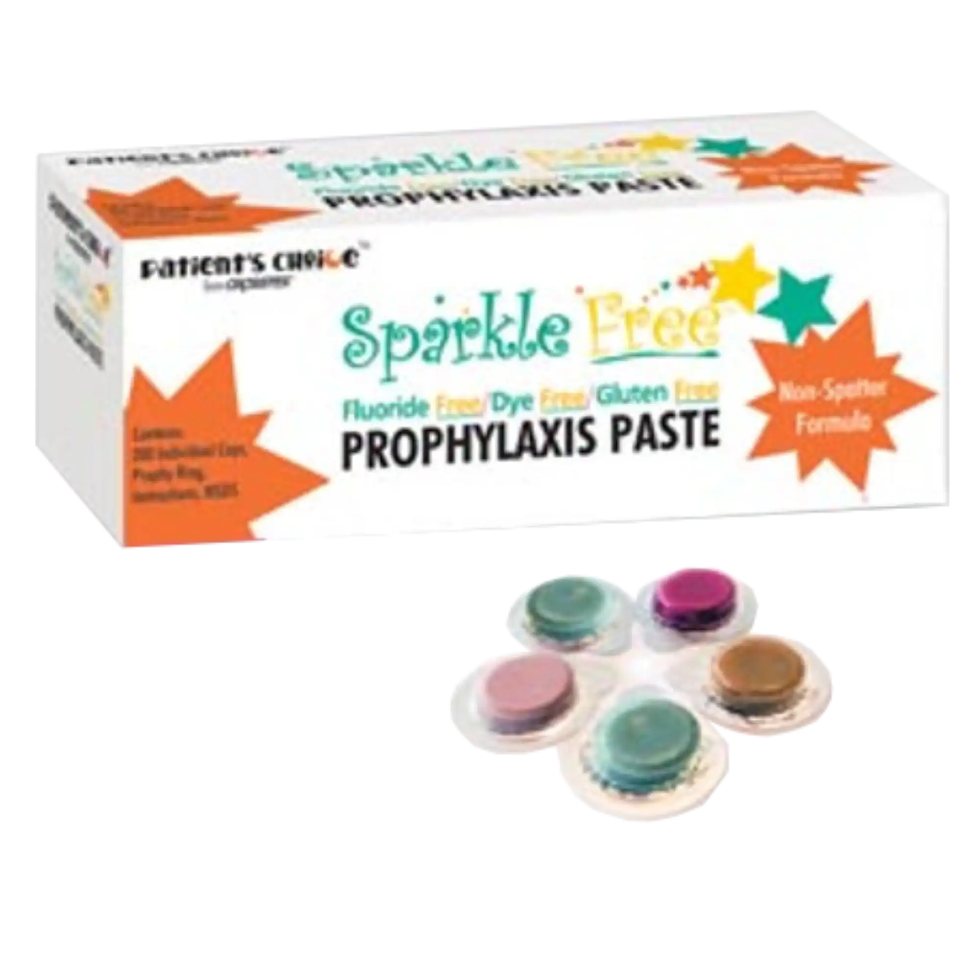 Sparkle FREE Prophy Paste, Medium Grit, Fruity, Fluoride-Free, Dye-Free, with Xylitol, Gluten-Free, Unit Dose Cups, 200/Box, UPSFMF thumbnail 4