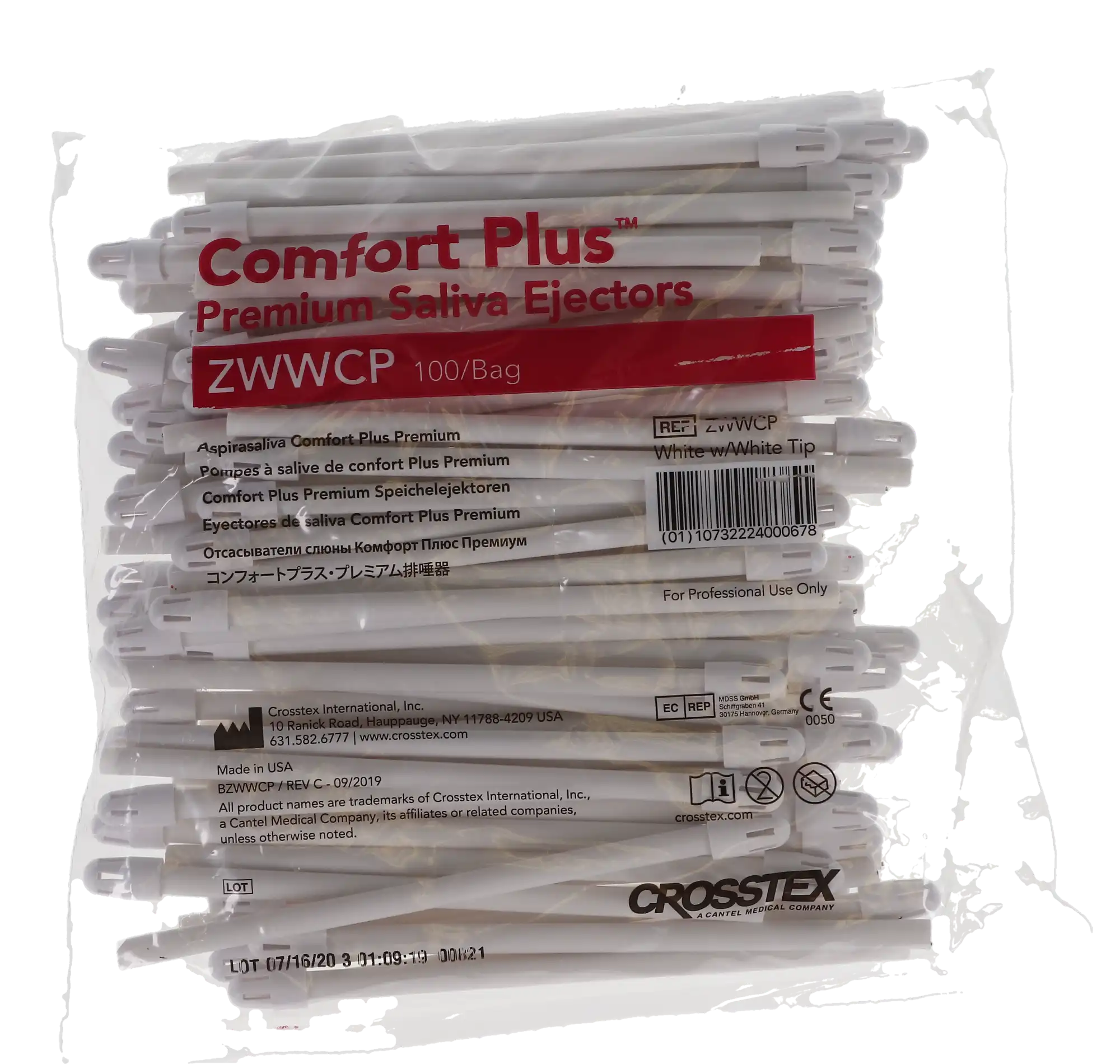 Comfort Plus Premium Saliva Ejectors, White/White, Unscented, Latex-Free, 100/Bag, ZWWCP thumbnail 8
