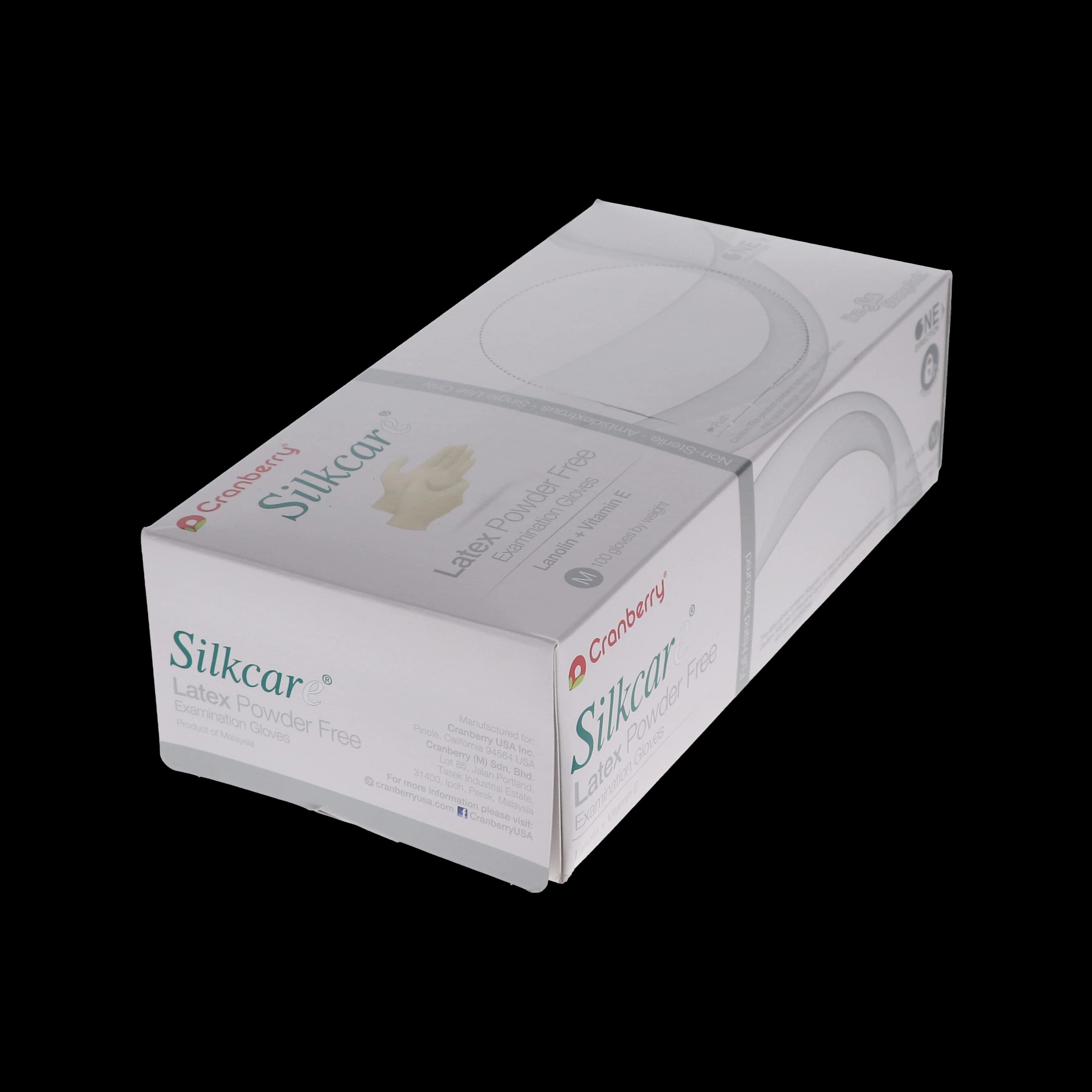 Cranberry Silkcare Powder-Free Latex Examination Gloves, Medium, 100/Box (Case of 10 Boxes) thumbnail 2